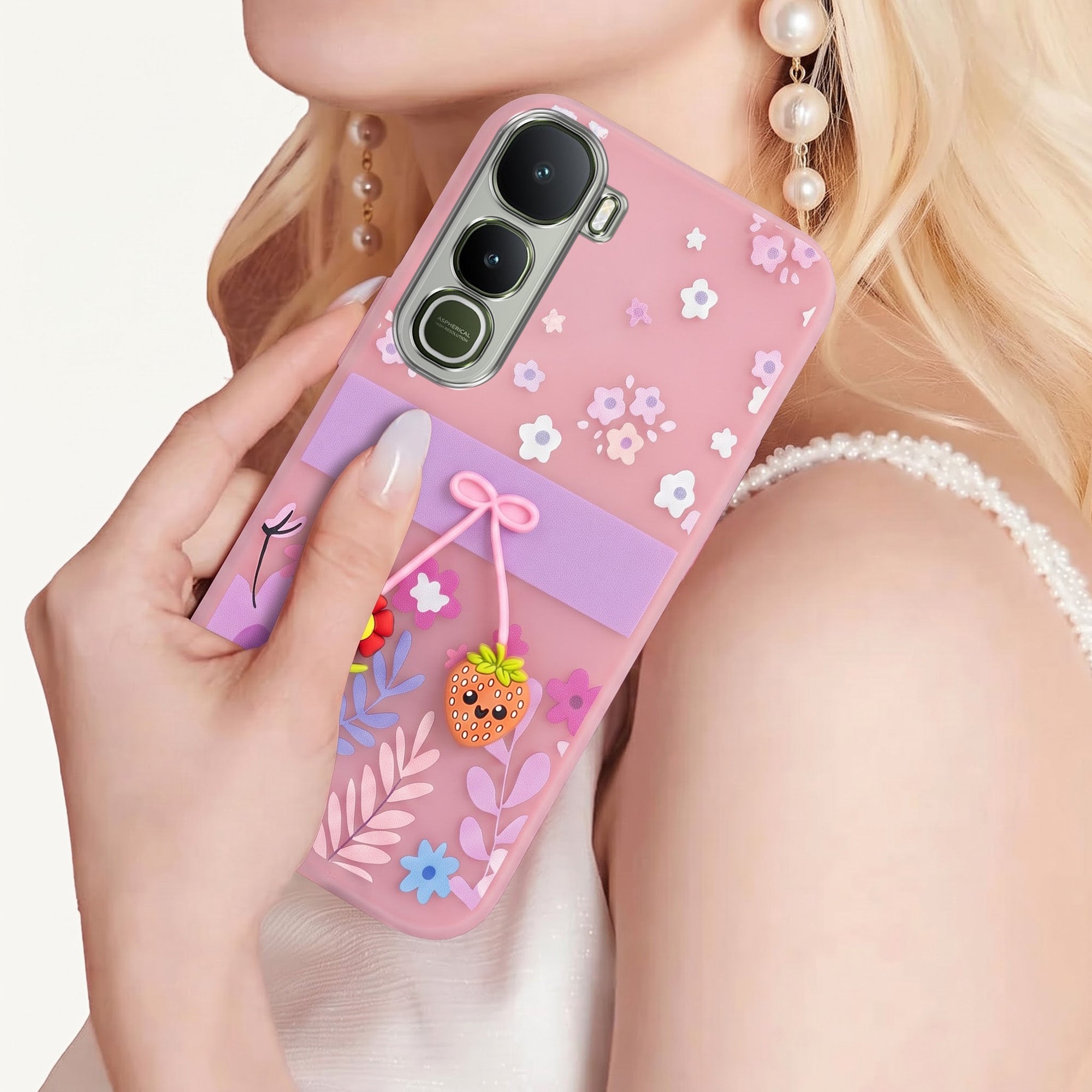 For Vivo Y400 Back Cover Case (3D Cute Cartoons | Hard Back Side Soft | atte Premium Finish | HD Printing)