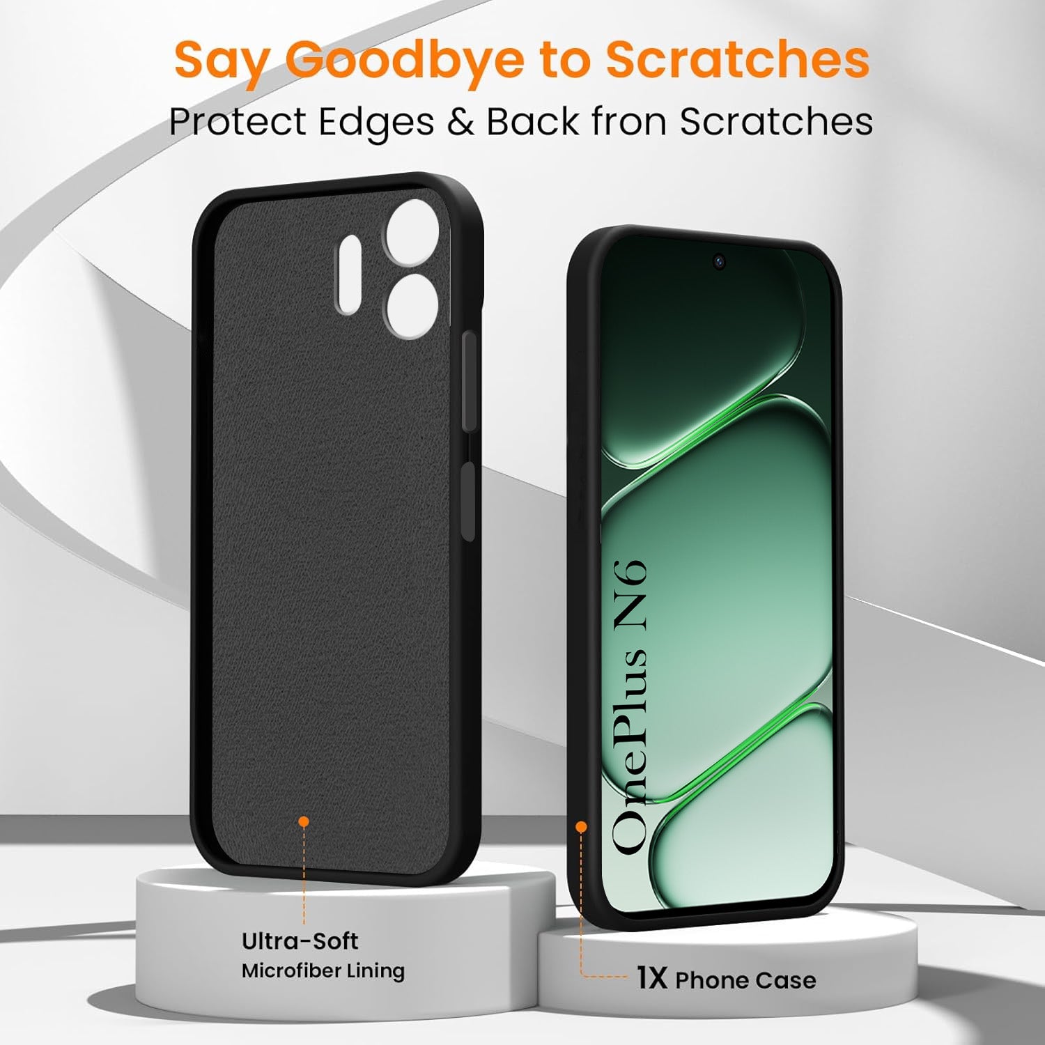 For OnePlus N6 Back Cover Case Rubberised (Textured Grip Design| Micro-Fiber Cloth Inside | Slim and Light Weight | Soft Touch and Feel)