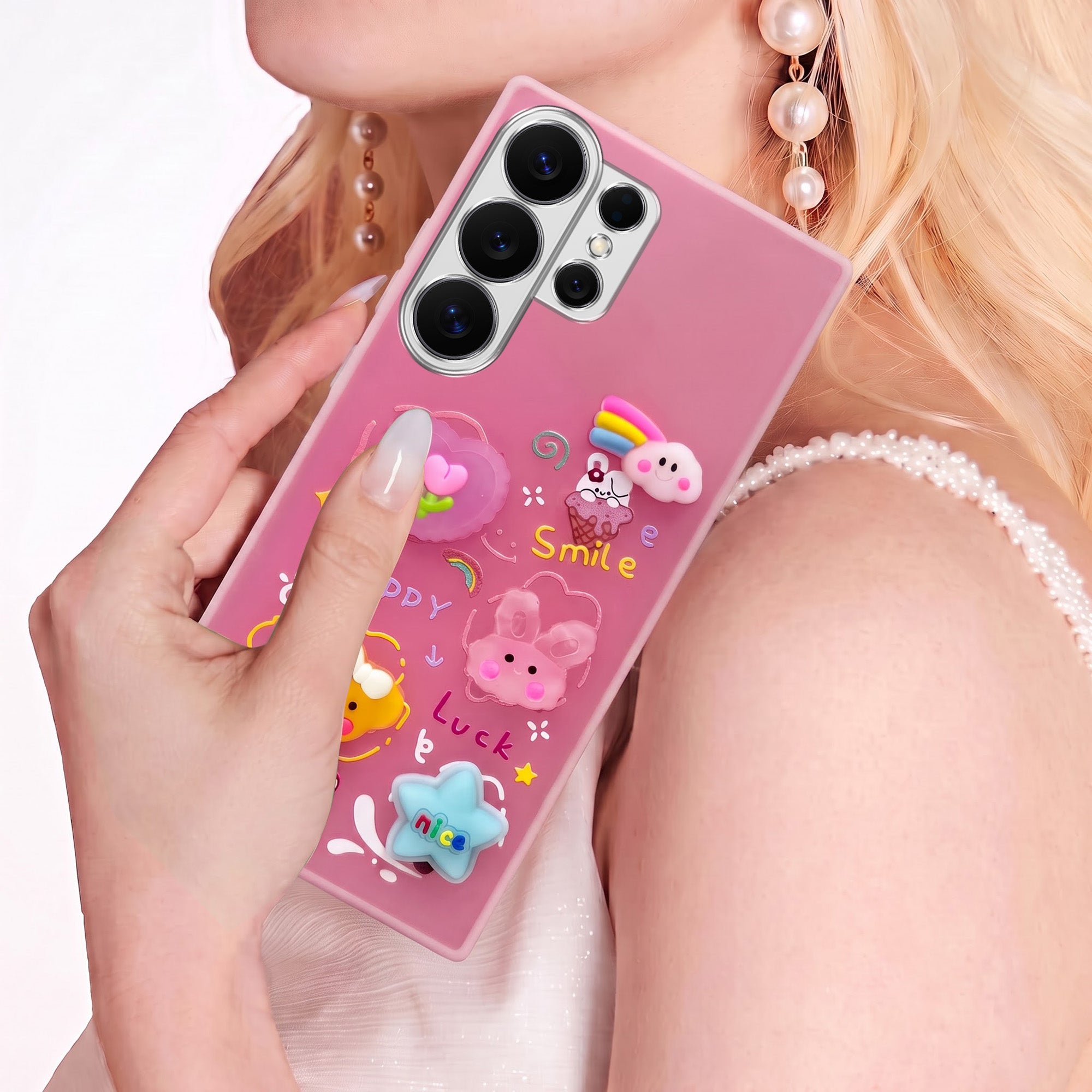 For Samsung Galaxy S26 Ultra Back Cover Case (3D Cute Cartoons | Hard Back Side Soft | Matte Premium Finish | HD Printing)