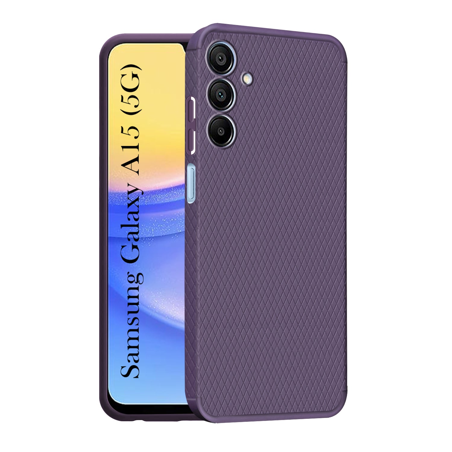 For Samsung Galaxy A15 5G  Back Cover Case (Liquid Silicone | Side Grip | Camera Protection)