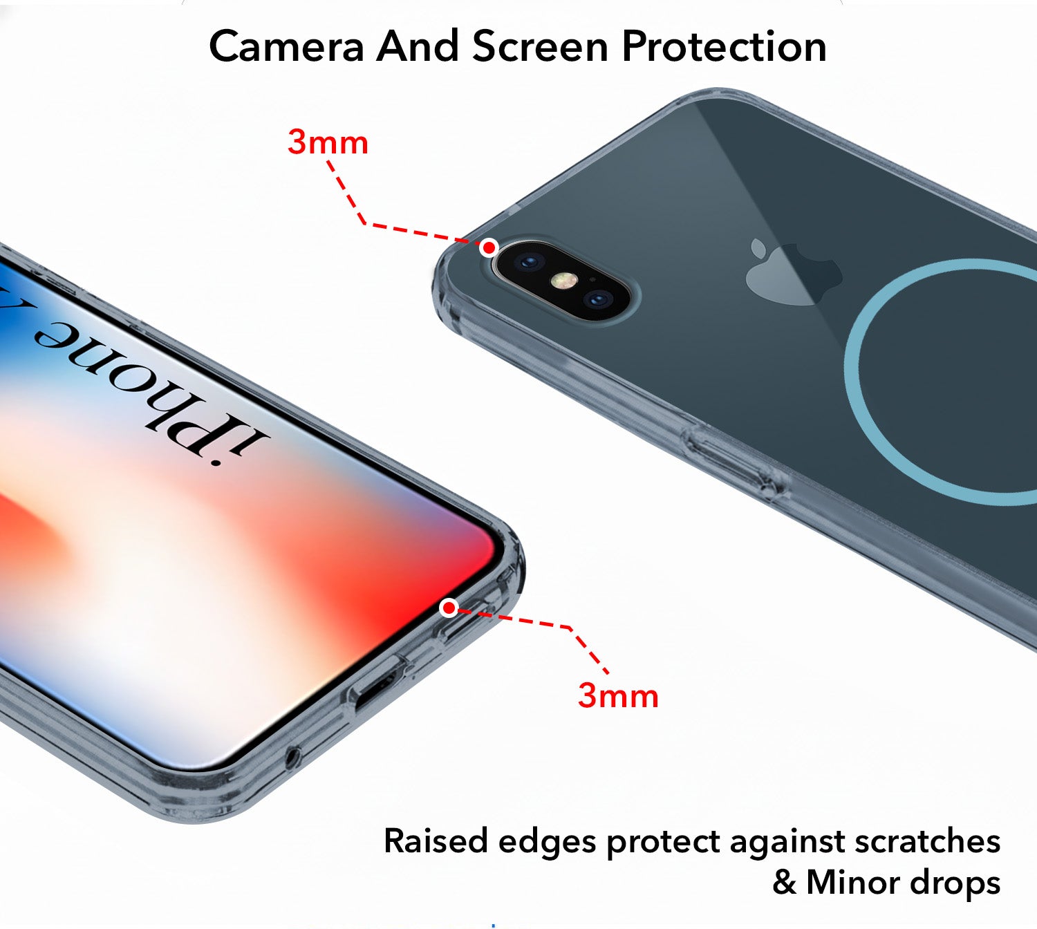 For Apple iPhone X Back Cover Case Silicone (Slim Paper Thin | Camera Protection Bump | Minimalist Professional | Soft Flexible)