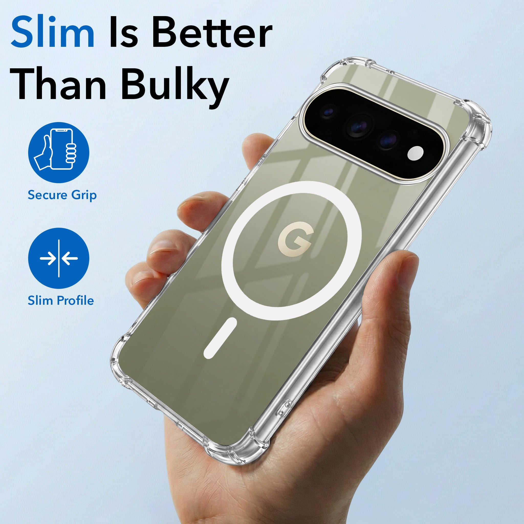 For Google Pixel 11 Pro Back Cover Shockproof Crystal-Clear (Magsafe Wireless Support | Drop & Camera Protection | Hard Polycarbonate) (Copy)