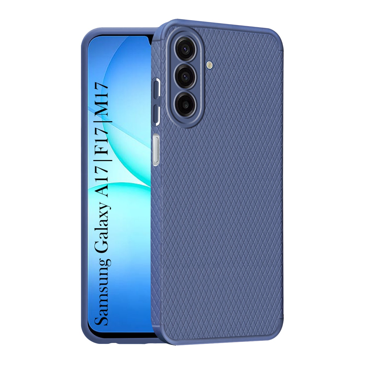For Samsung Galaxy A17 | Samsung F17 | Samsung M17 5G Back Cover Case Liquid Silicone (Camera Protection | Side Grip Texture | Soft and Flexible)