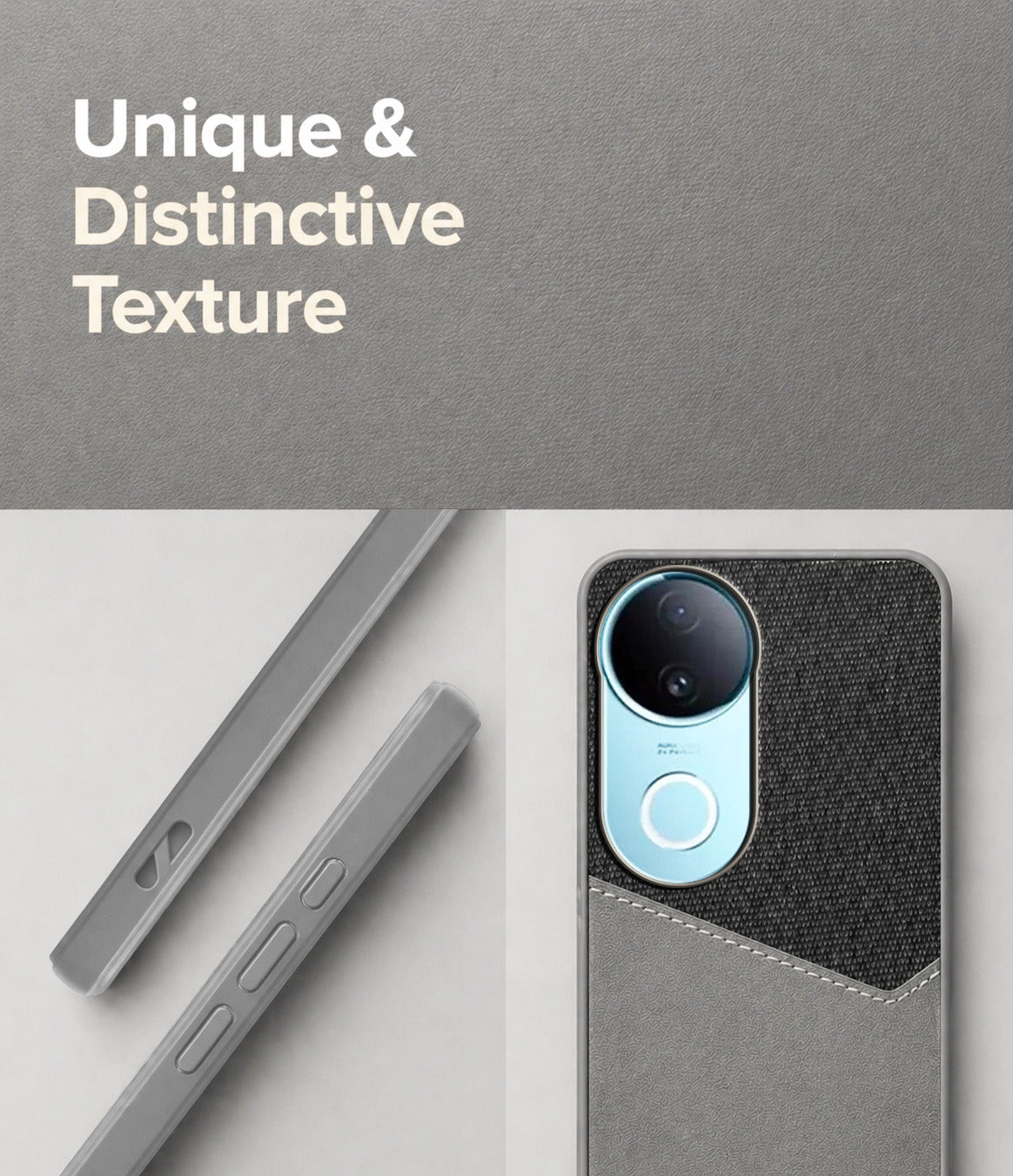 For Vivo iQOO Z10R Back Cover Case (Dual PU Leather Stitch | Professional Minimalist | Soft and Flexible)