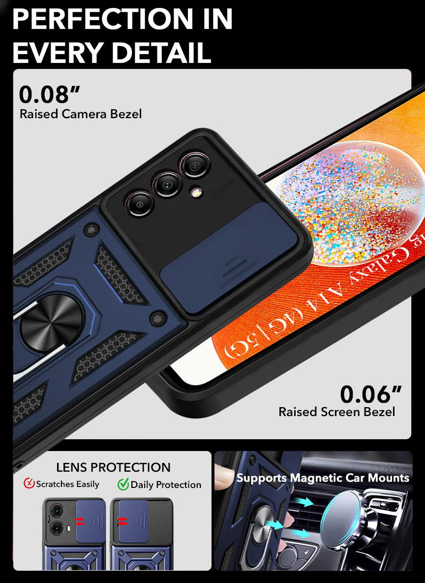For Samsung Galaxy A14 4G | 5G Back Cover Case (Hybrid Dual Armor Polycarbonate)