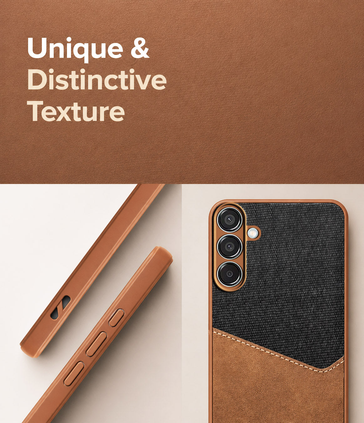 For Samsung Galaxy F15 5G Back Cover Case  (Dual PU Leather Stitch | Professional Minimalist | Soft and Flexible)
