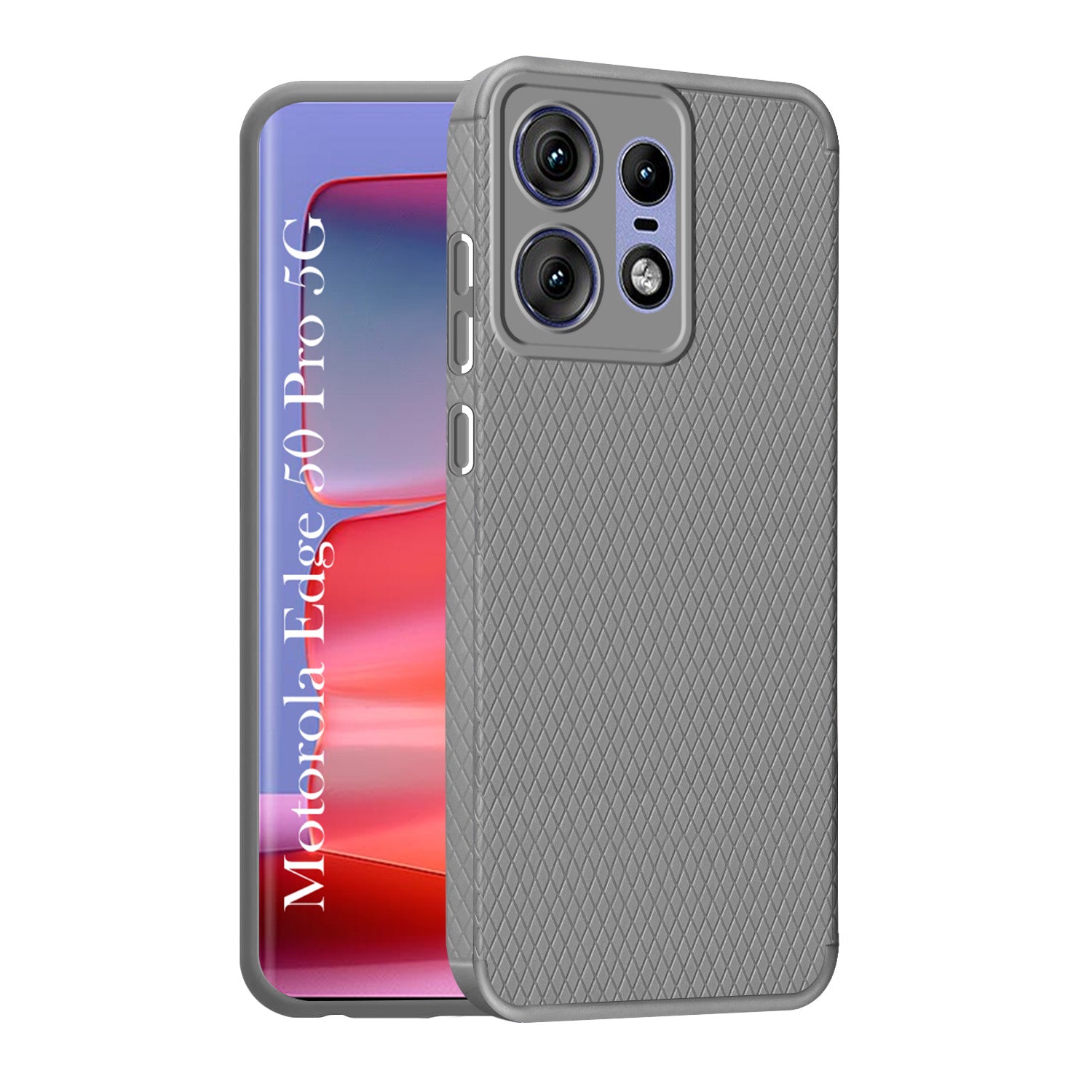 For Motorola Moto Edge 50 Pro Back Cover Case (Liquid Silicone | Side Grip | Camera Protection)
