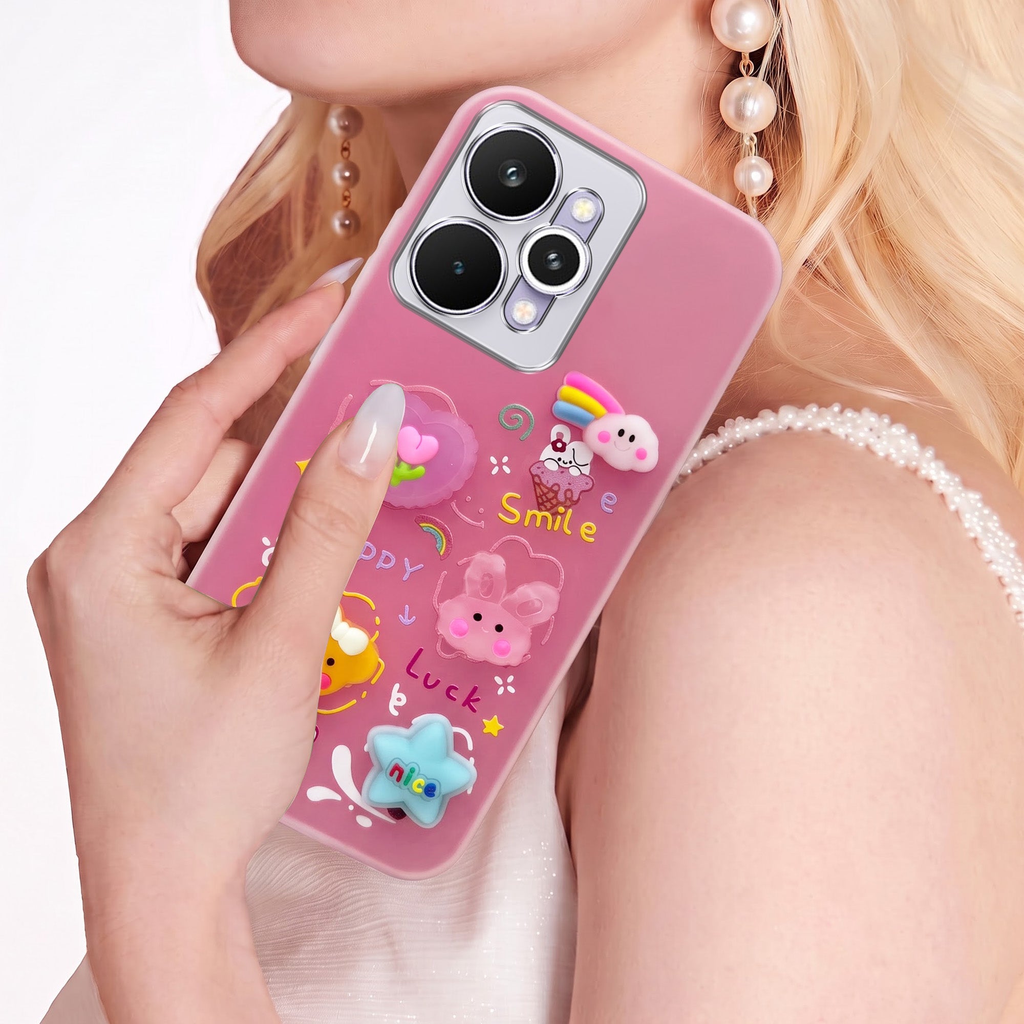 For Realme 15 Pro Back Cover Case (3D Cute Cartoons | Hard Back Side Soft | Matte Premium Finish | HD Printing)