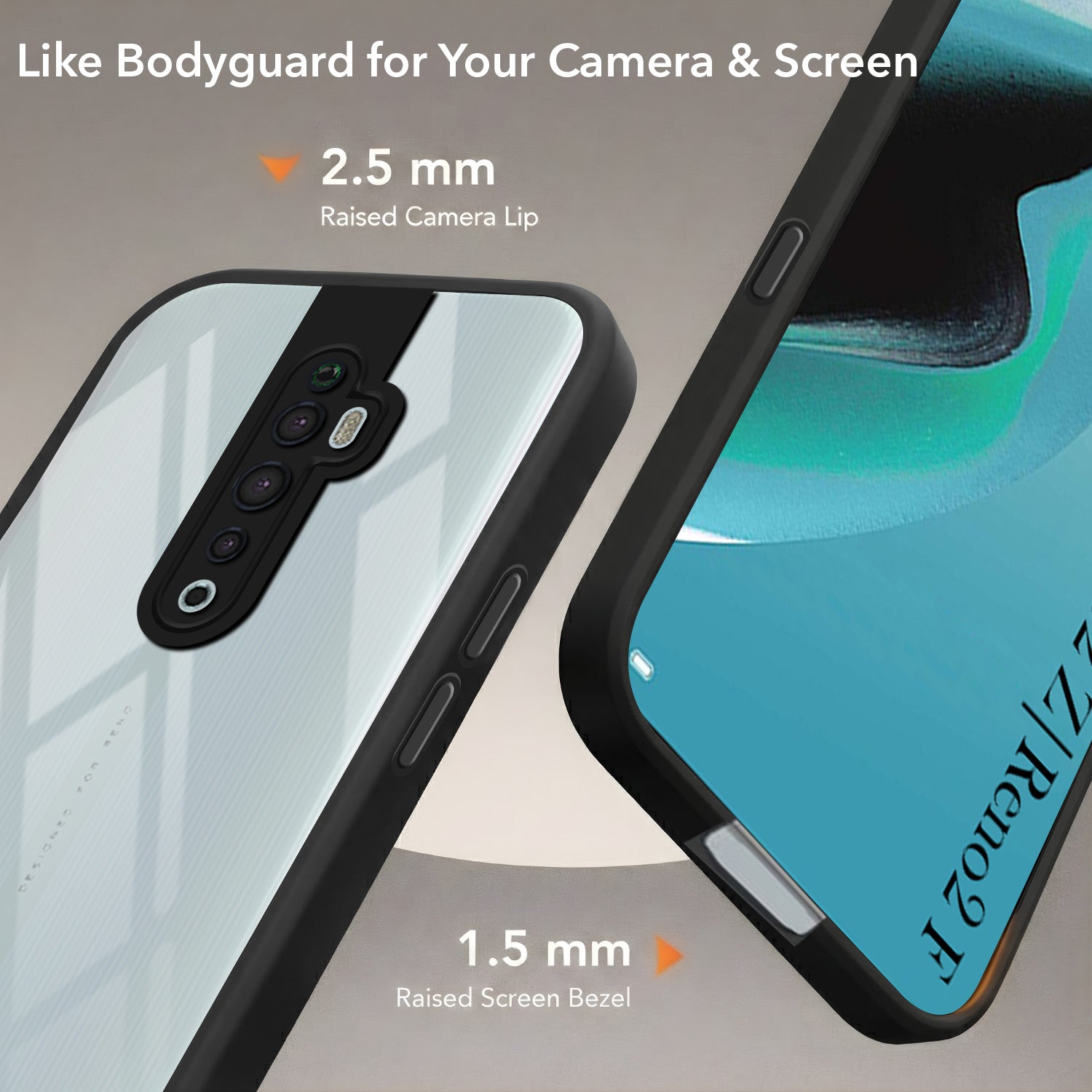 For Oppo Reno2 Z | Reno 2Z | Reno 2F | 2 F Back Cover Case (Built-in Stand | Lifetime Anti Yellow | Kickstand Shockproof | Camera Protection | MagSafe Compatible)