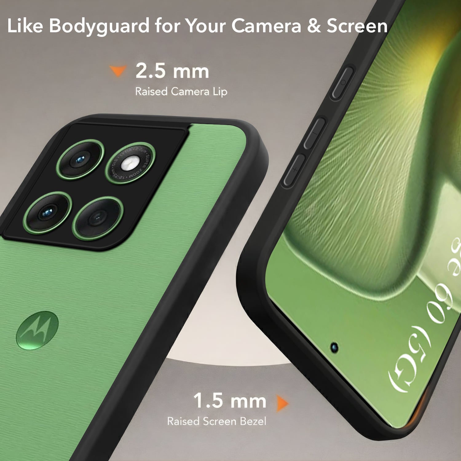 For Motorola Moto Edge 60 Back Cover Case (Built-in Stand | Lifetime Anti Yellow | Kickstand ShockprooF | Camera Protection | MagSafe Compatible)