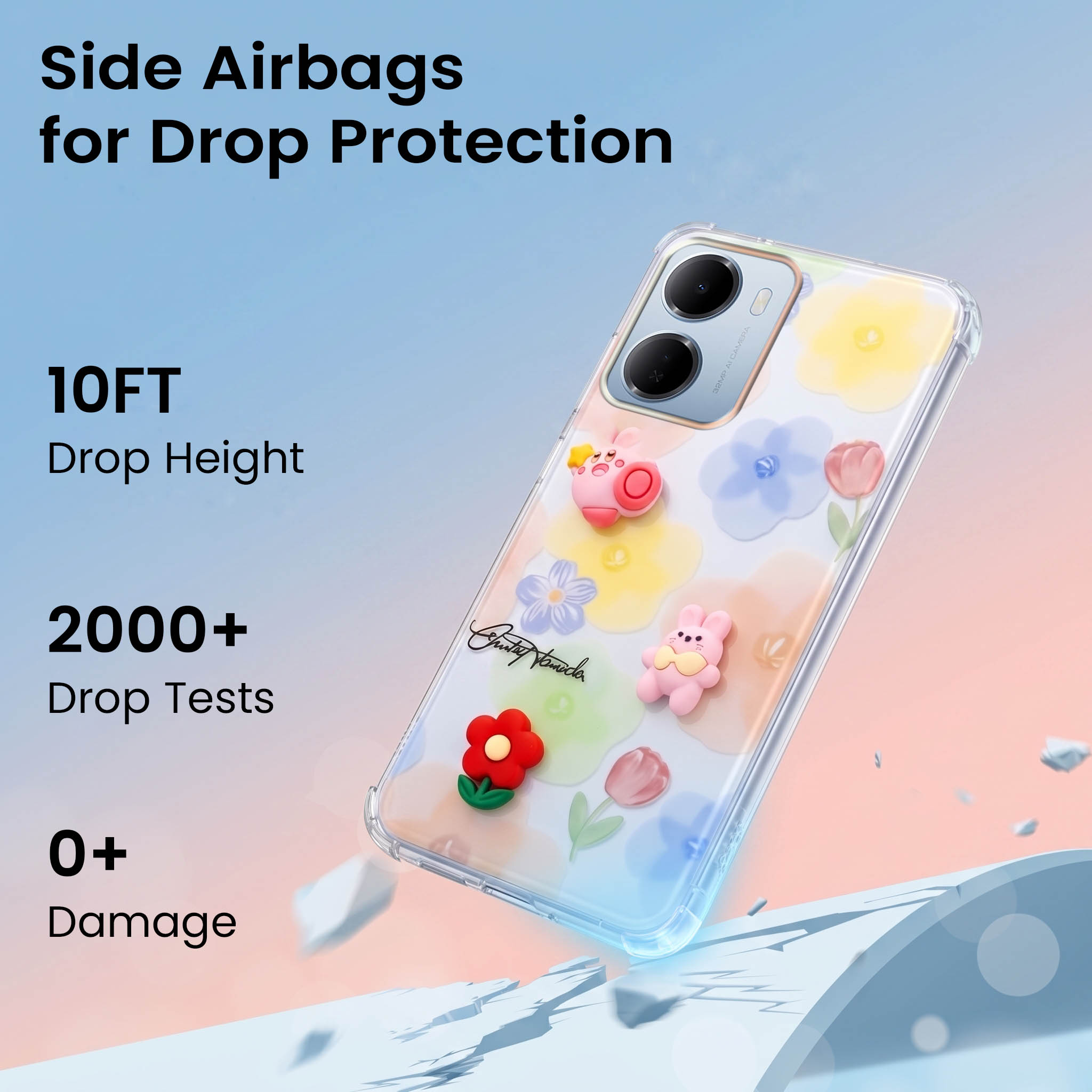 For Redmi 15A 5G Back Cover Case (3D Cute Cartoons | Hard Back Side Soft | Matte Premium Finish | HD Printing)