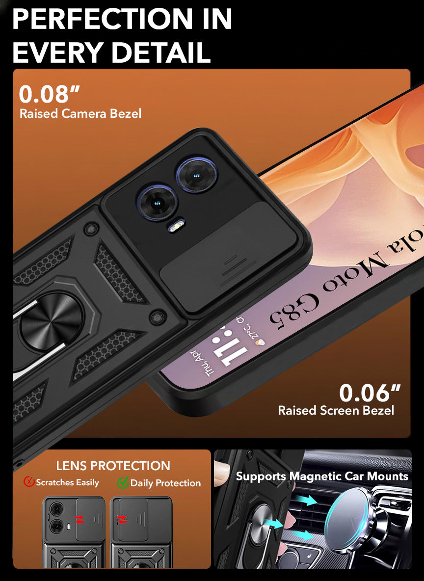 For Motorola Moto G85 5G Back Cover Case (Hybrid Dual Armor Polycarbonate)