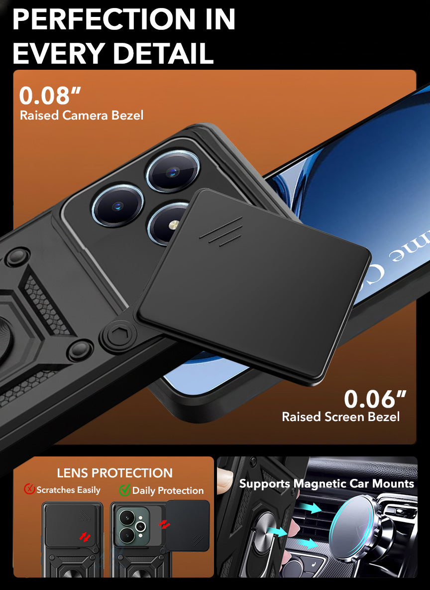 For Realme C63 4G Back Cover Case (Hybrid Dual Armor Polycarbonate)