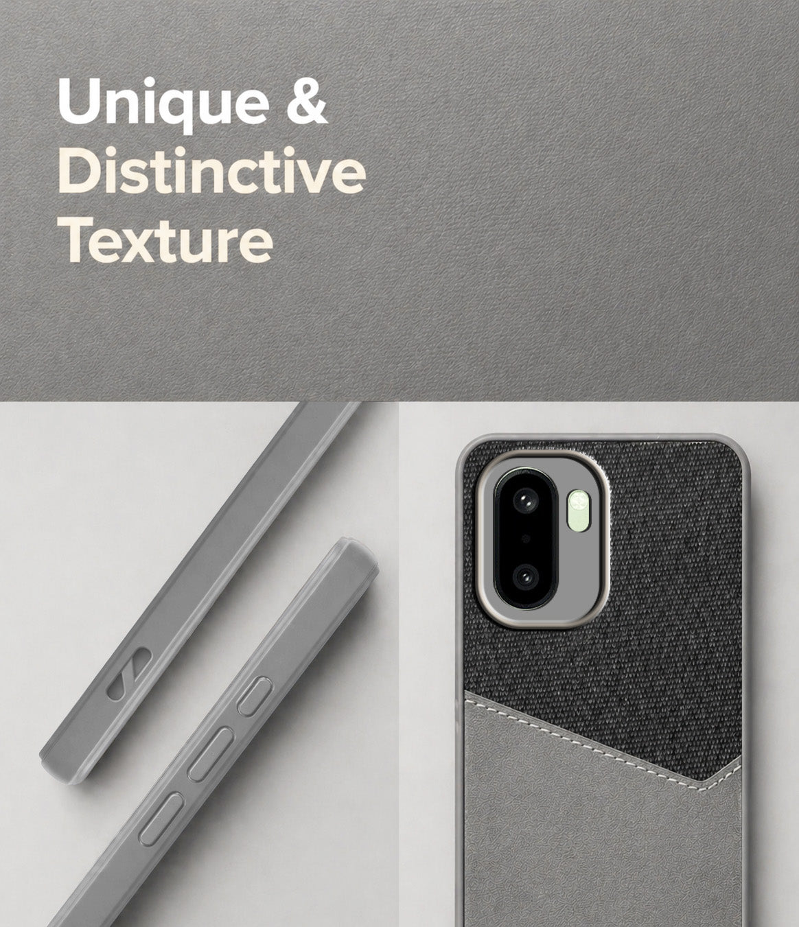 For OnePlus 15R Back Cover Case (Dual PU Leather Stitch | Professional Minimalist | Soft and Flexible)