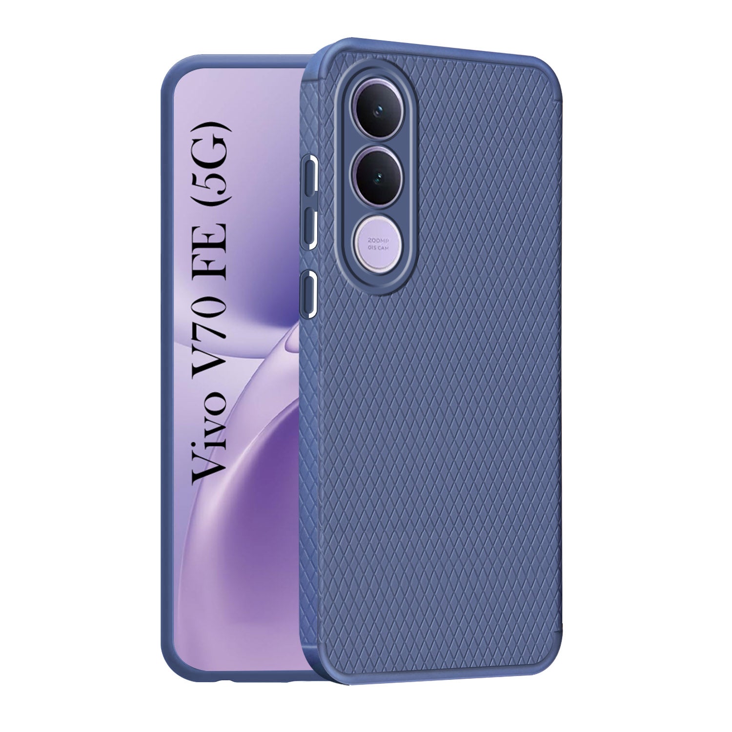 For Vivo V70 FE 5G Back Cover Case Liquid Silicone (Camera Protection | Side Grip Texture | Soft and Flexible)
