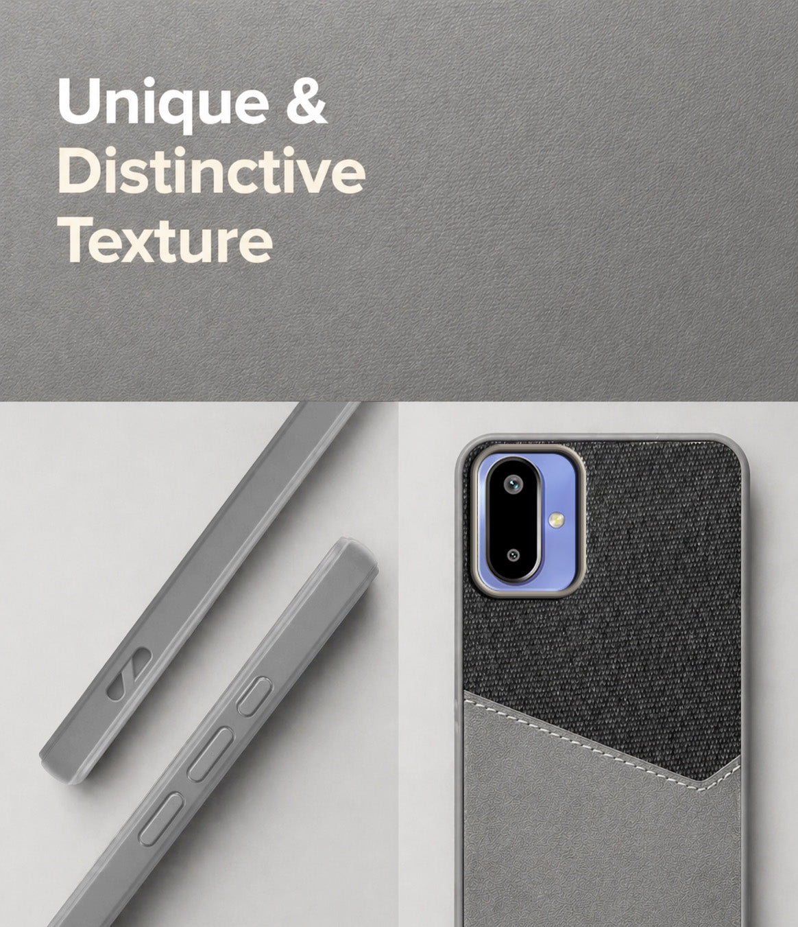 For Samsung Galaxy F06 | Samsung Galaxy M06 Back Cover Case (Dual PU Leather Stitch | Professional Minimalist | Soft and Flexible)
