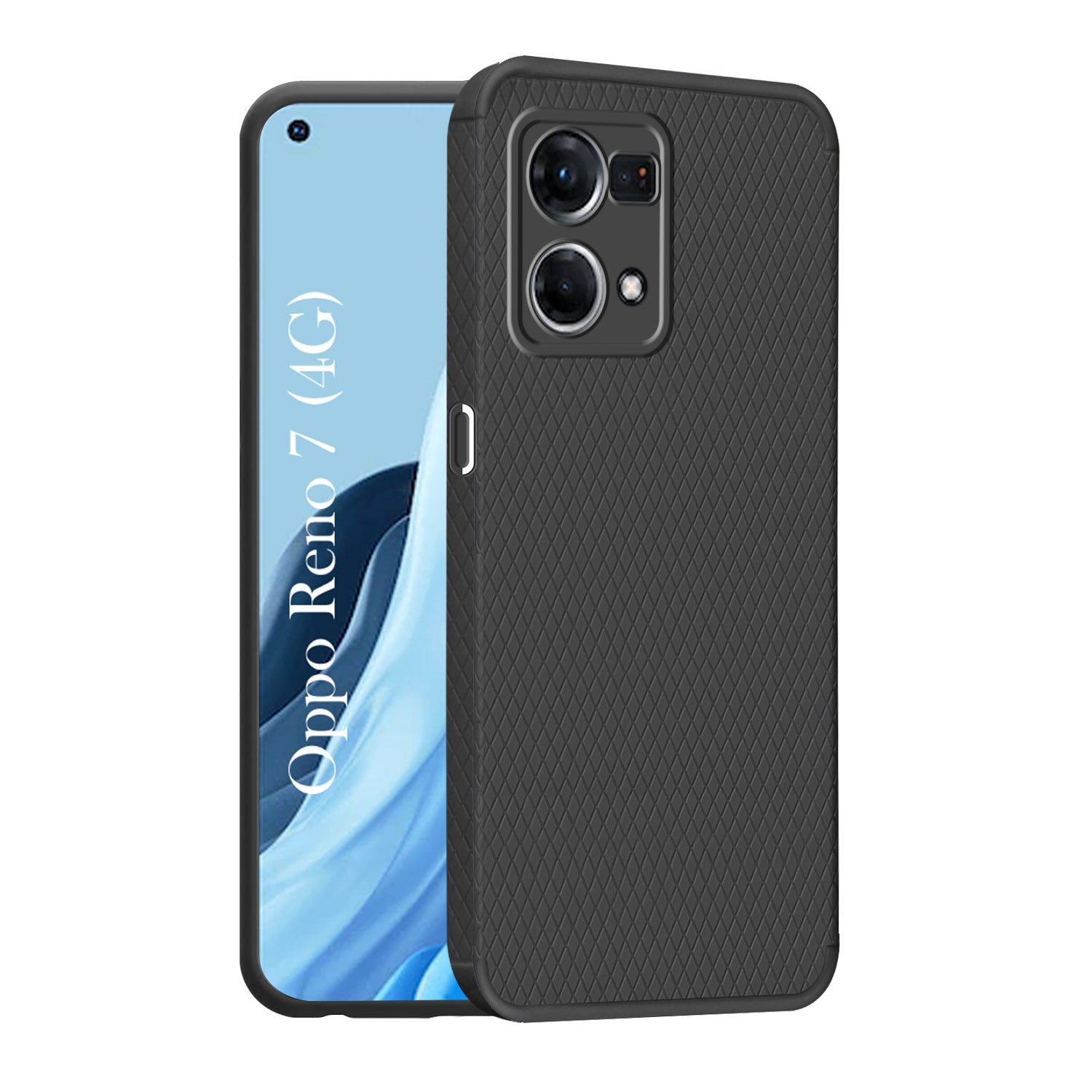 For Oppo Reno7 | Reno 7 4G Back Cover Case (Liquid Silicone | Side Grip | Camera Protection)