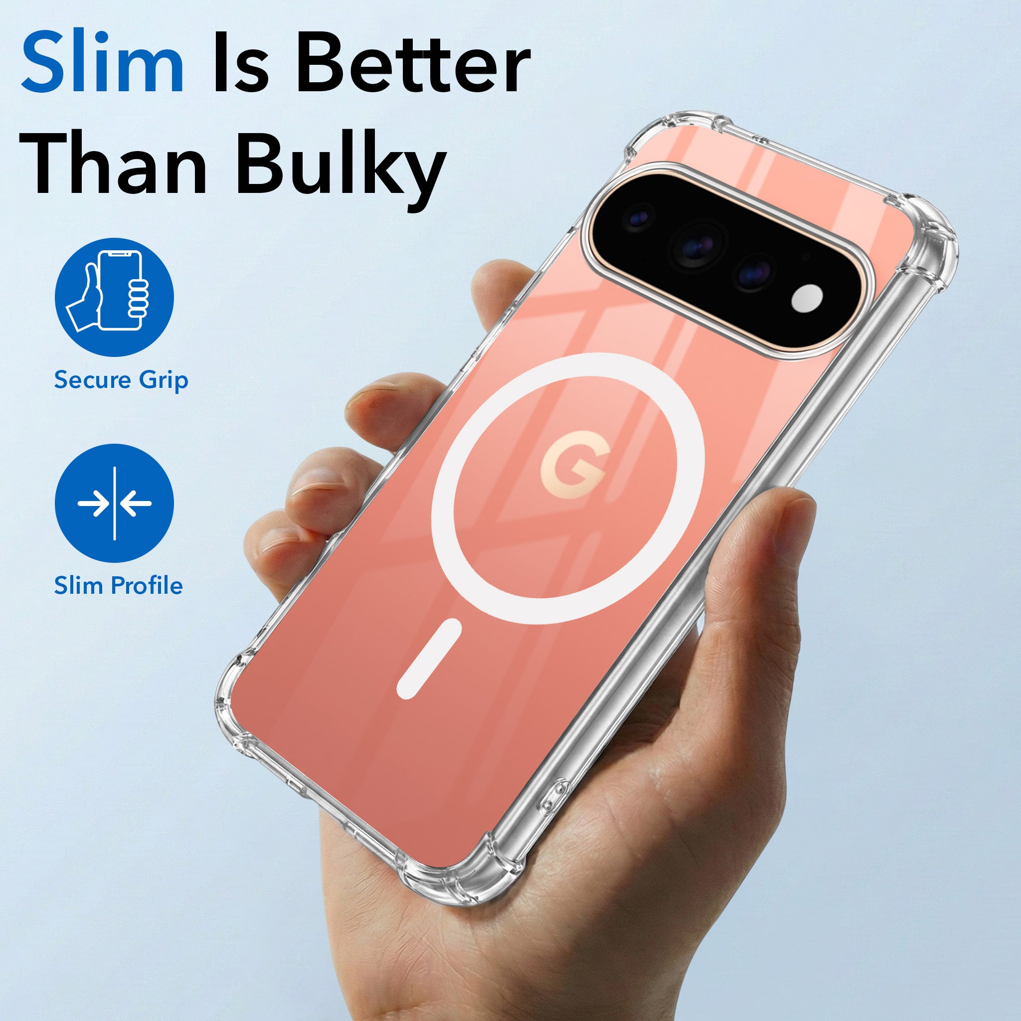 For Google Pixel 11 Pro XL Back Cover Shockproof Crystal-Clear (Magsafe Wireless Support | Drop & Camera Protection | Hard Polycarbonate)