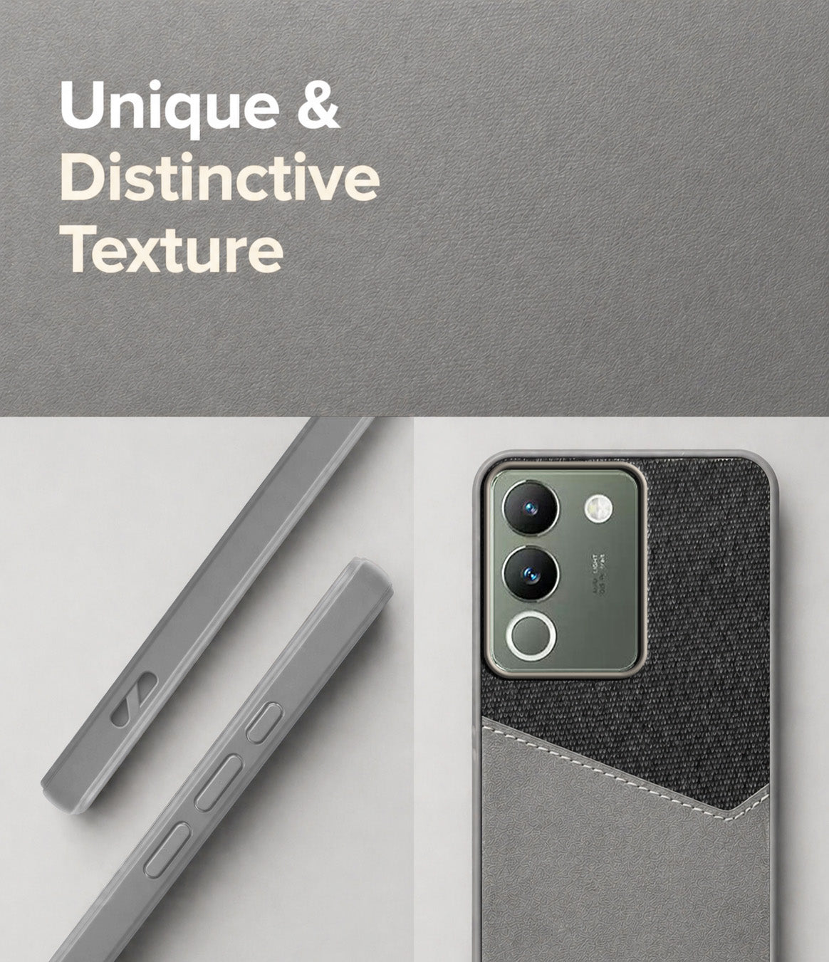 For Vivo Y200 Back Cover Case (Dual PU Leather Stitch | Professional Minimalist | Soft and Flexible)