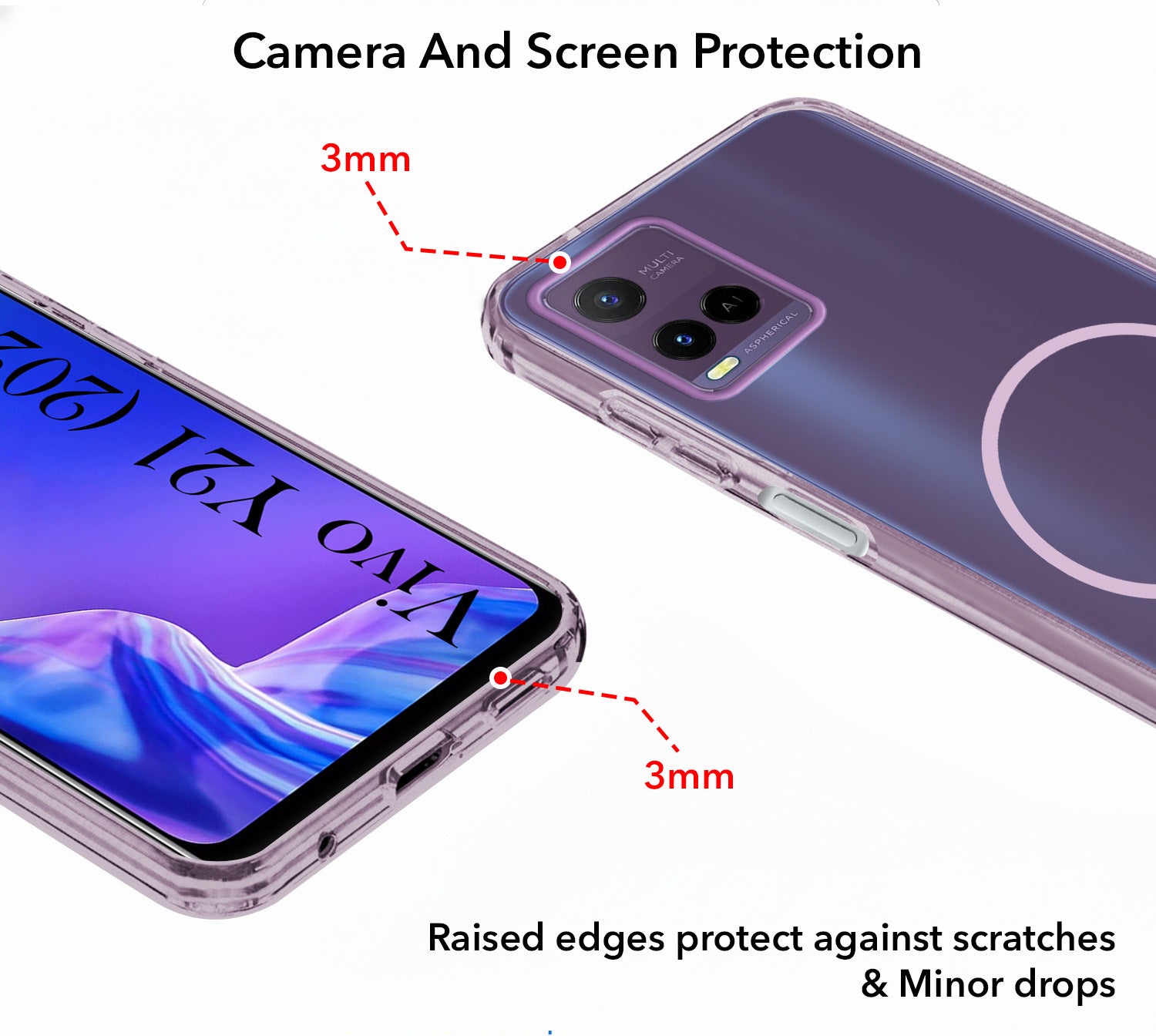 For Vivo Y21 2021 Back Cover Case Silicone (Slim Paper Thin | Camera Protection Bump | Minimalist Professional | Soft Flexible)