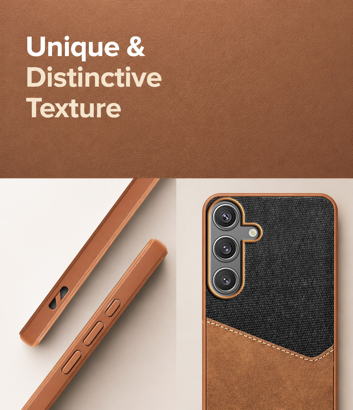 For Samsung Galaxy S24 Back Cover Case (Dual PU Leather Stitch | Professional Minimalist | Soft and Flexible)