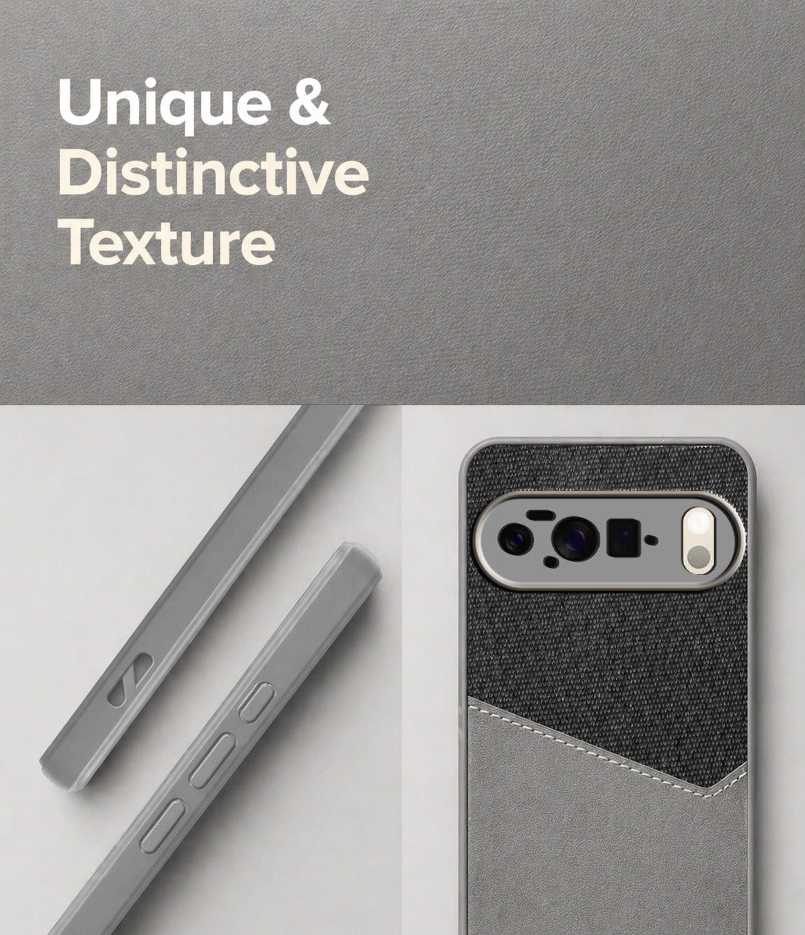 For Google Pixel 10 Pro XL Back Cover Case (Dual PU Leather Stitch | Professional Minimalist | Soft and Flexible)