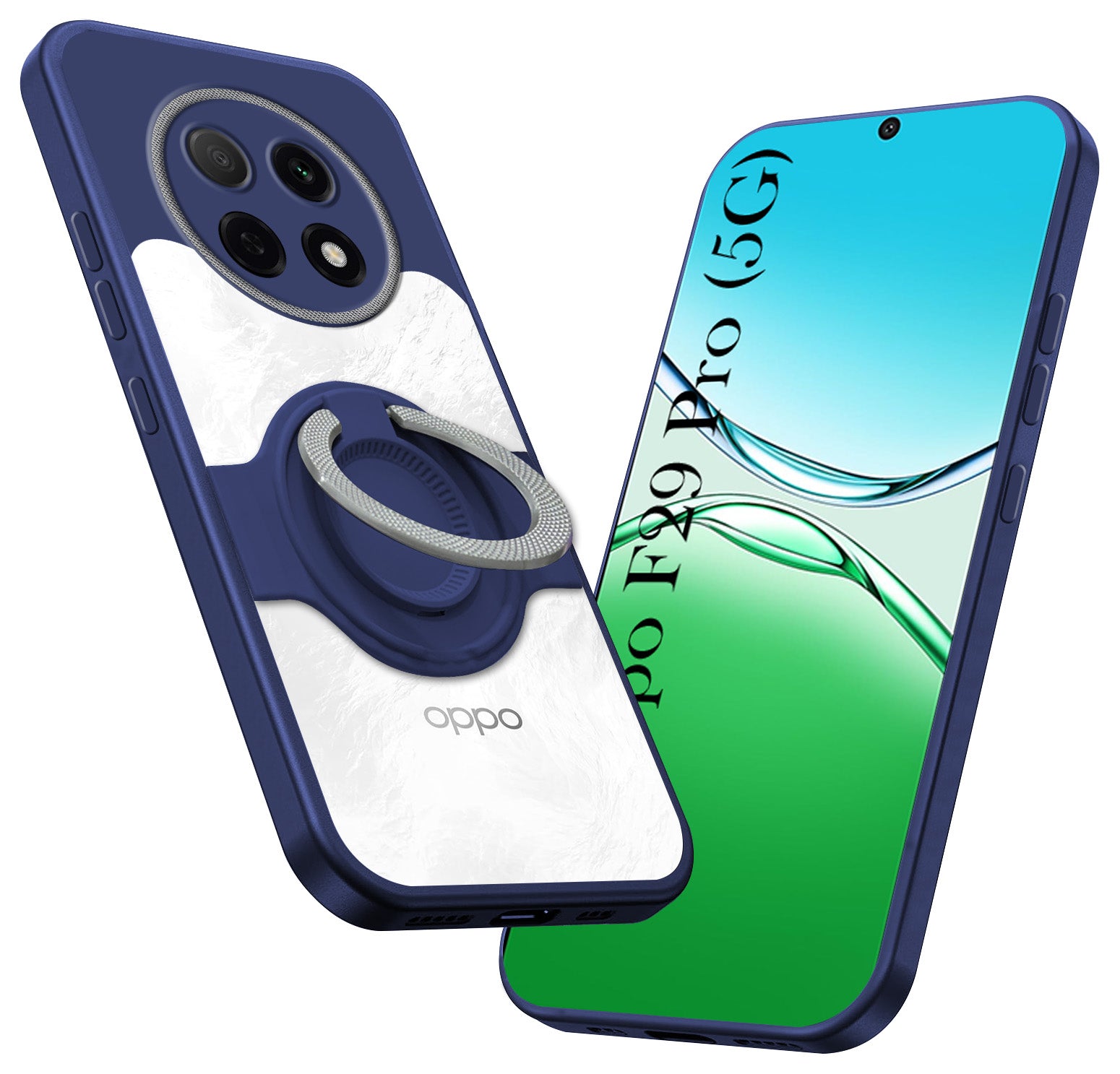 For Oppo F29 Pro Back Cover Case with stand (Built-in Ring Holder Kickstand | Lifetime Anti Yellow | Camera Protection)