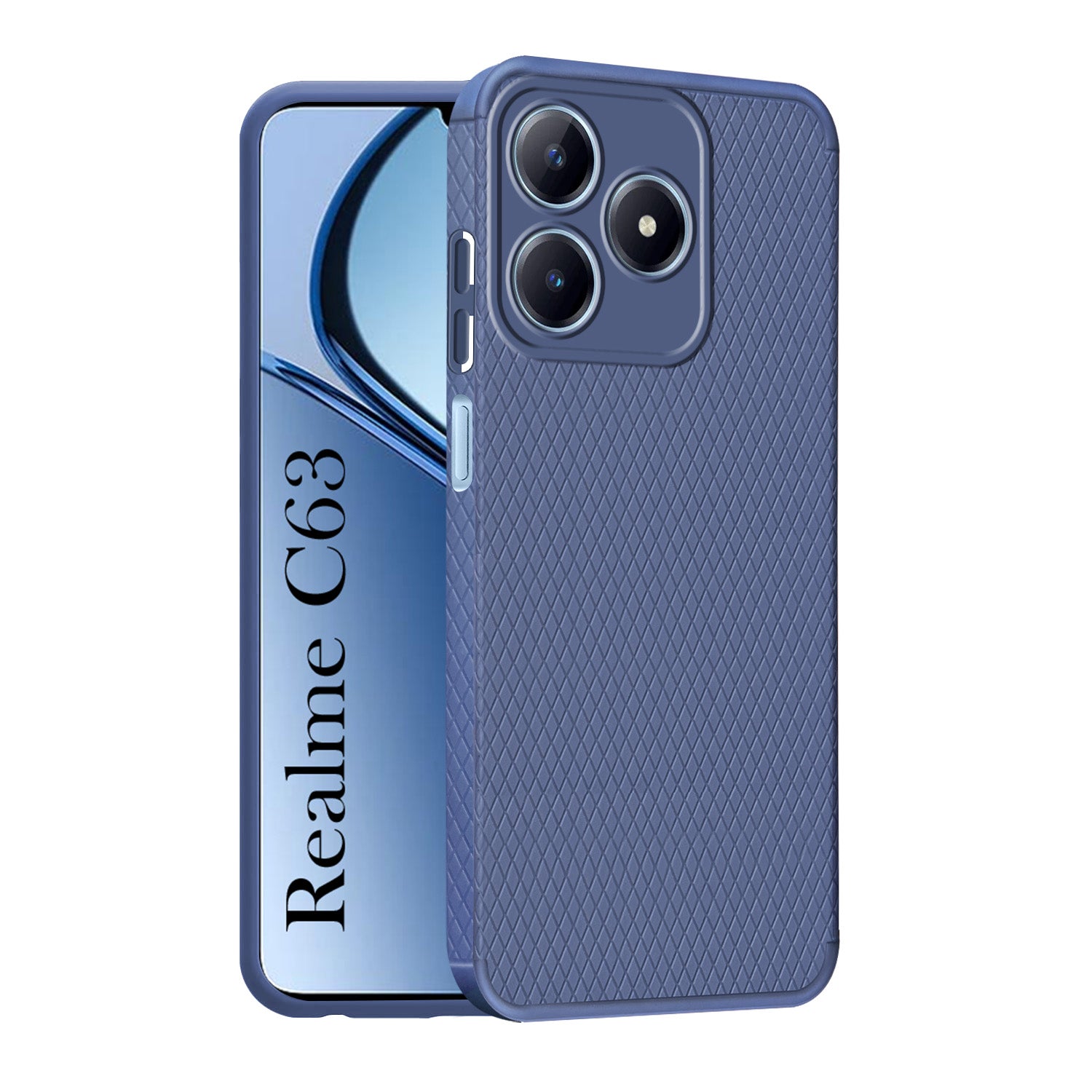 For Realme C63 Back Cover Case (Liquid Silicone | Side Grip | Camera Protection)
