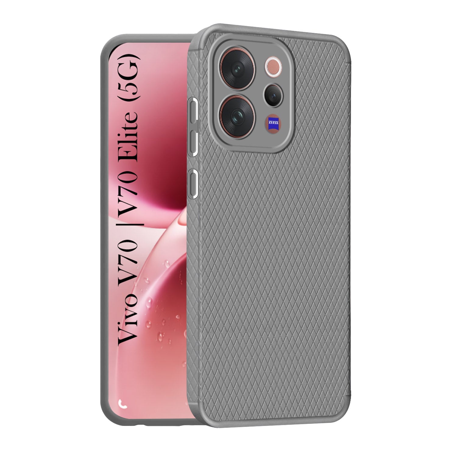For Vivo V70 | Vivo V70 Elite 5G Back Cover Case Liquid Silicone (Camera Protection | Side Grip Texture | Soft and Flexible)