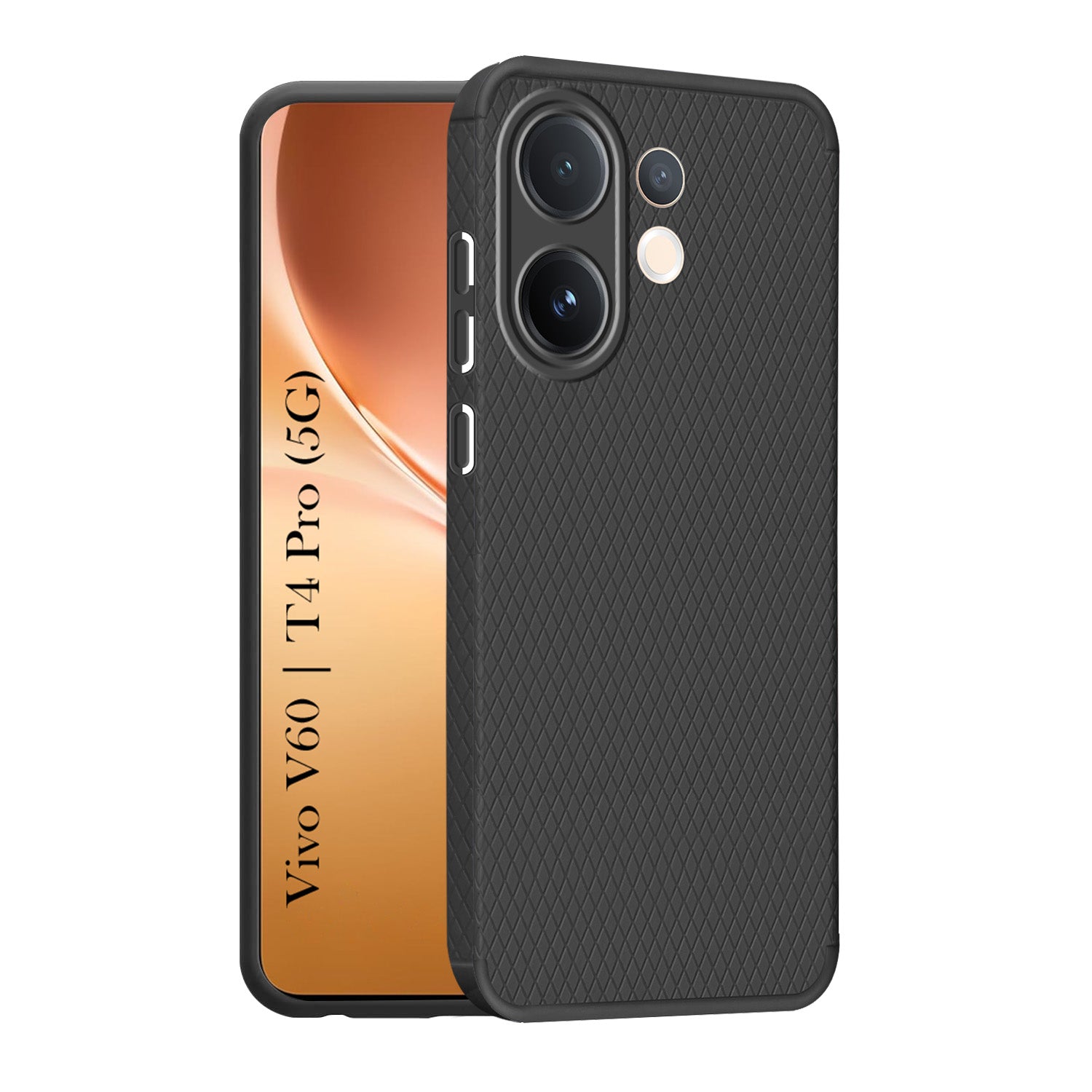 For Vivo V60 | Vivo T4 Pro Back Cover Case (Liquid Silicone | Side Grip | Camera Protection)