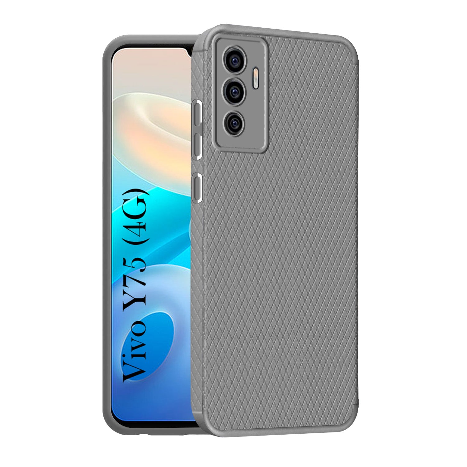 For Vivo Y75 4G Back Cover Case (Liquid Silicone | Side Grip | Camera Protection)