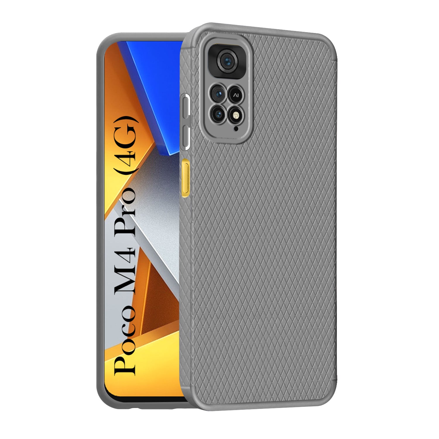 For Poco M4 Pro 4G Back Cover Case (Liquid Silicone | Side Grip | Camera Protection)