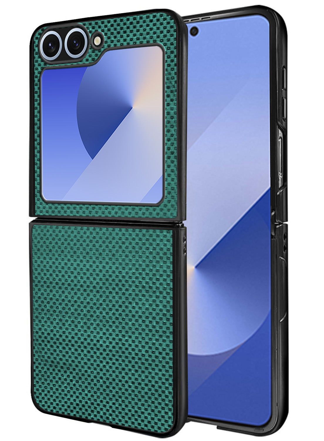 For Samsung Galaxy Z Flip 6 5G | Samsung Galaxy Z Flip 7 FE Back Flip Case Cover (Craft Printed Design | Hybrid Texture | Inside Microfiber Cloth)