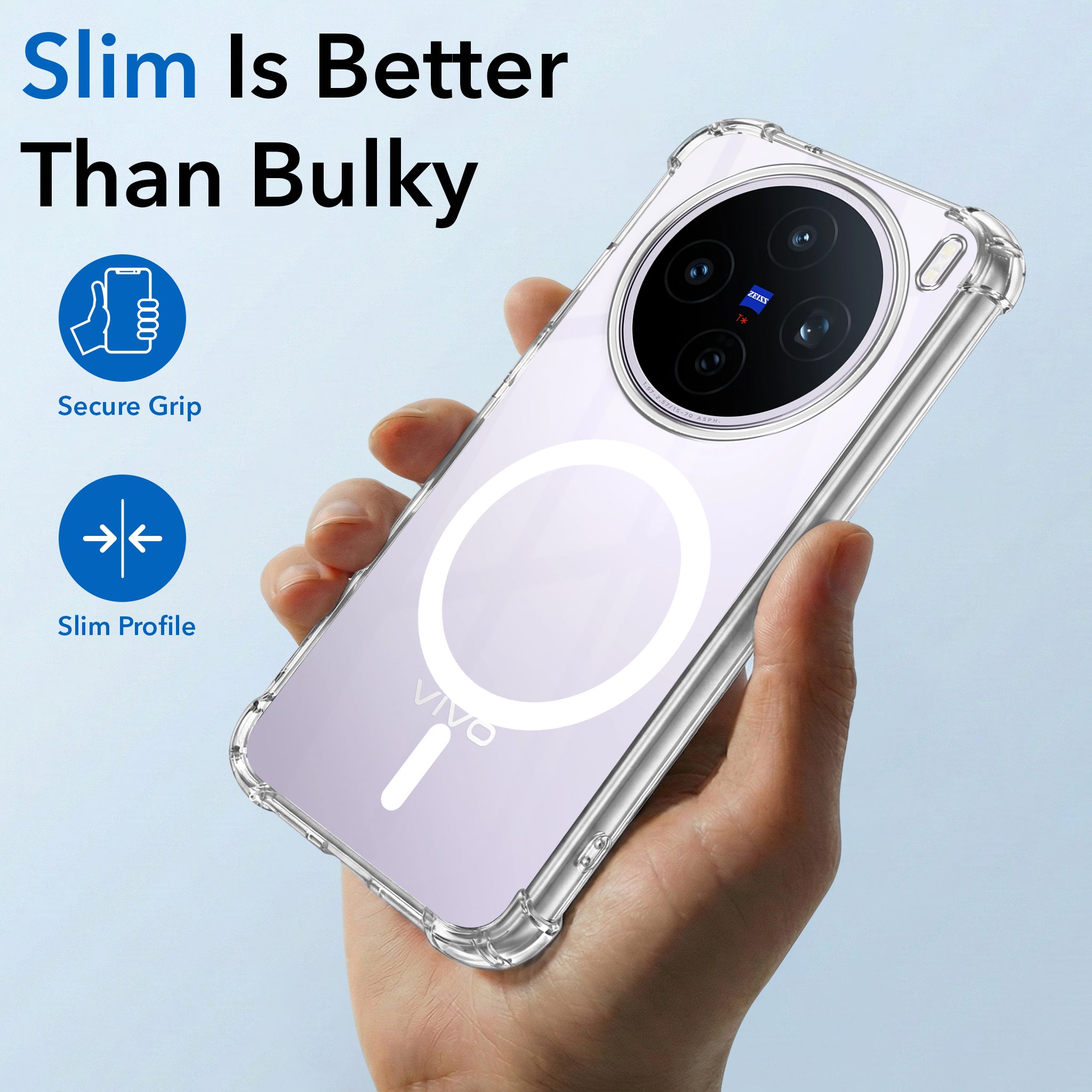 For Vivo X200T Back Cover Shockproof Crystal-Clear (Magsafe Wireless Support | Drop & Camera Protection | Hard Polycarbonate)