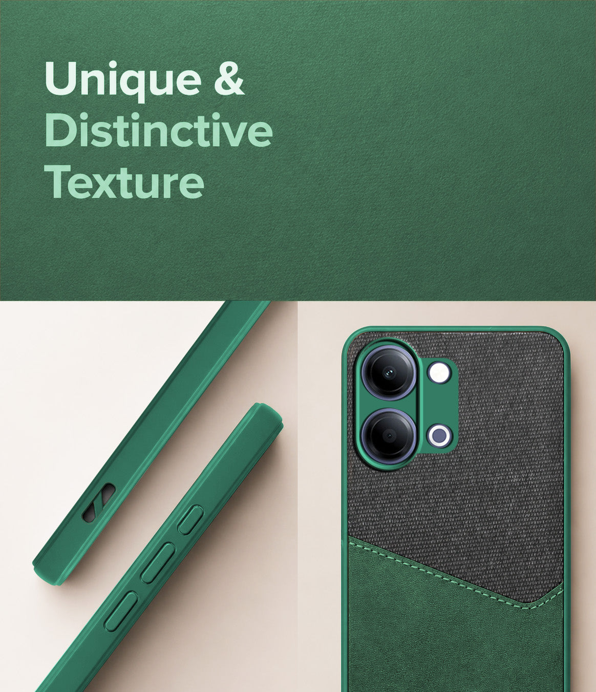 For Vivo iQOO Z11 Lite Back Cover Case (Dual PU Leather Stitch | Professional Minimalist | Soft and Flexible)