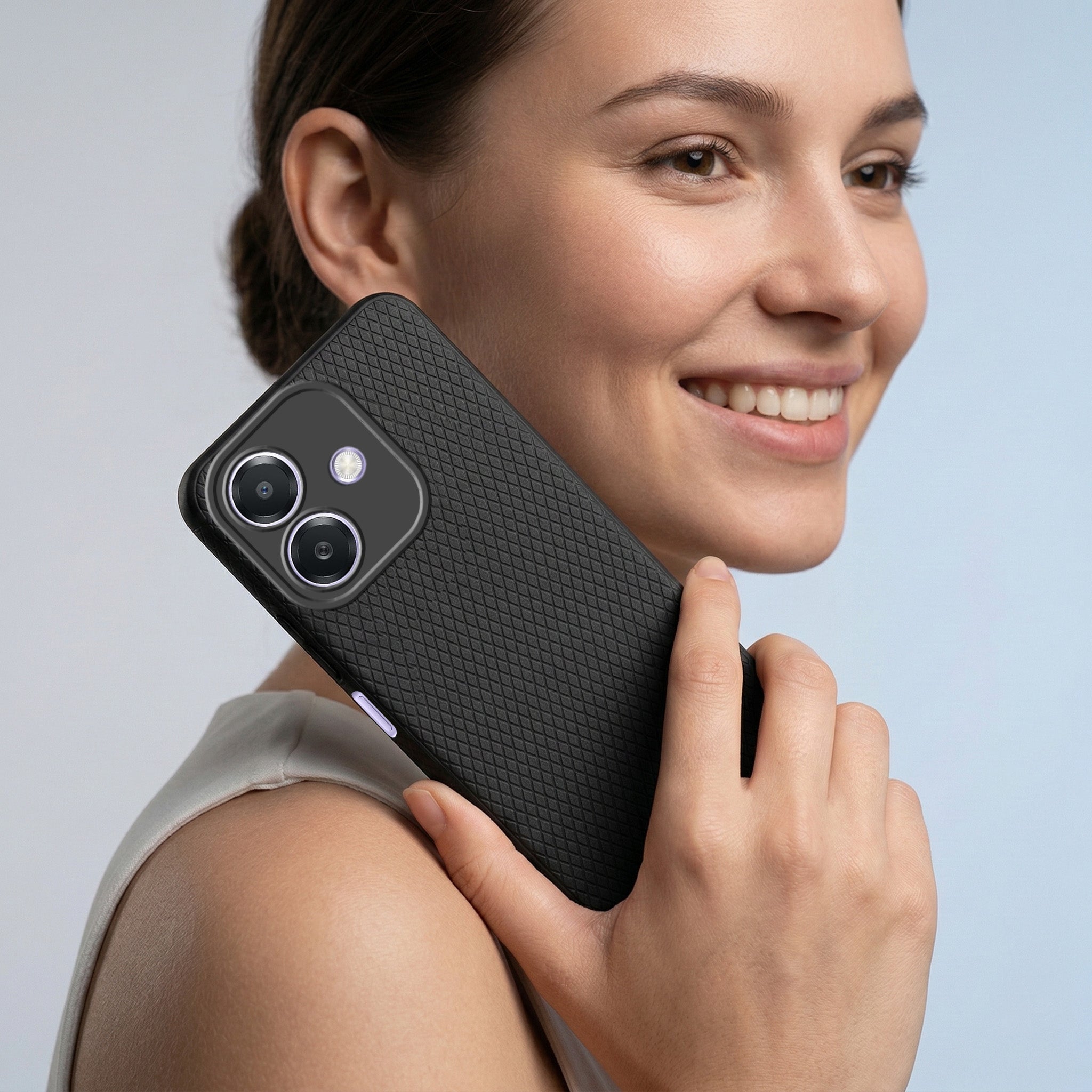 For Oppo A3X (4G/5G) | Oppo A3 5G Combo with Back Cover and 9H Tempered Glass (Liquid Silicone | Camera Protection | Oleophobic Coating Screen Glass)