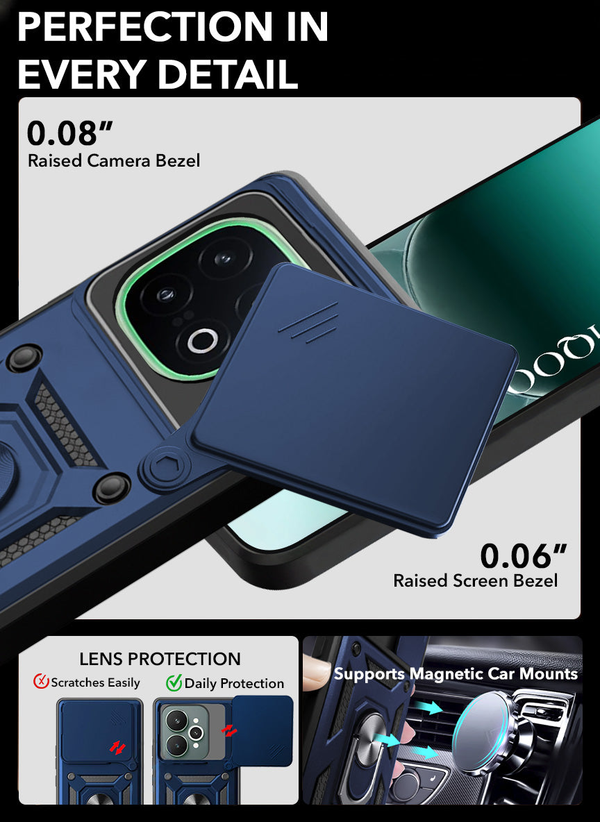 For Vivo iQOO 13 Back Cover Case (Hybrid Dual Armor Polycarbonate)