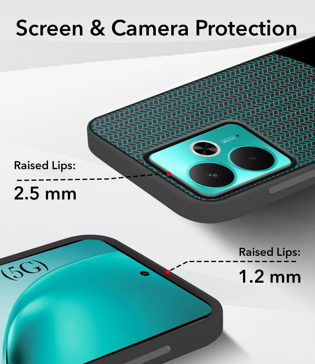 For Realme 14T Back Cover Case (Elegant PU Leather Finish | Premium Minimalist Professional | Camera Protection Bump)