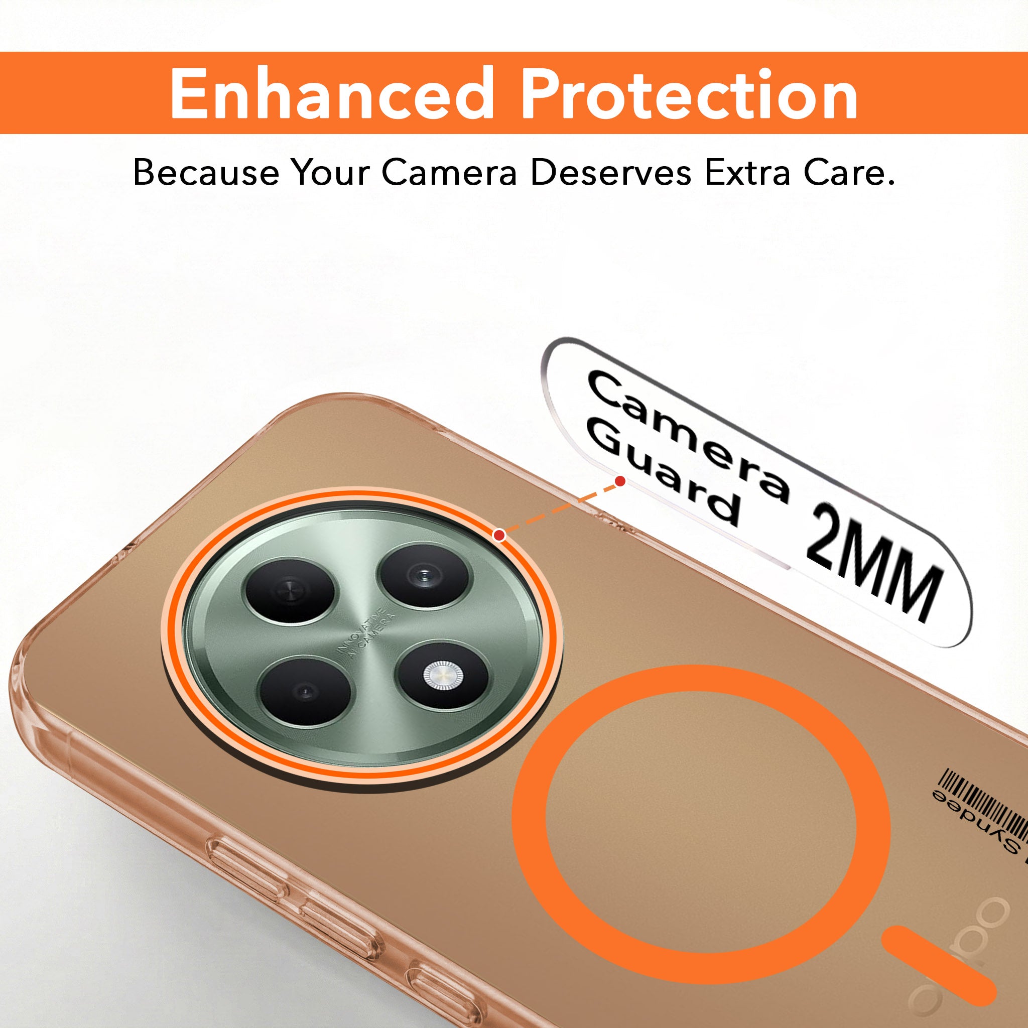 For Oppo Reno 12F Back Cover Case (Soft Touch | Camera Bump Protection | MagSafe Compatible | Matte Finish)