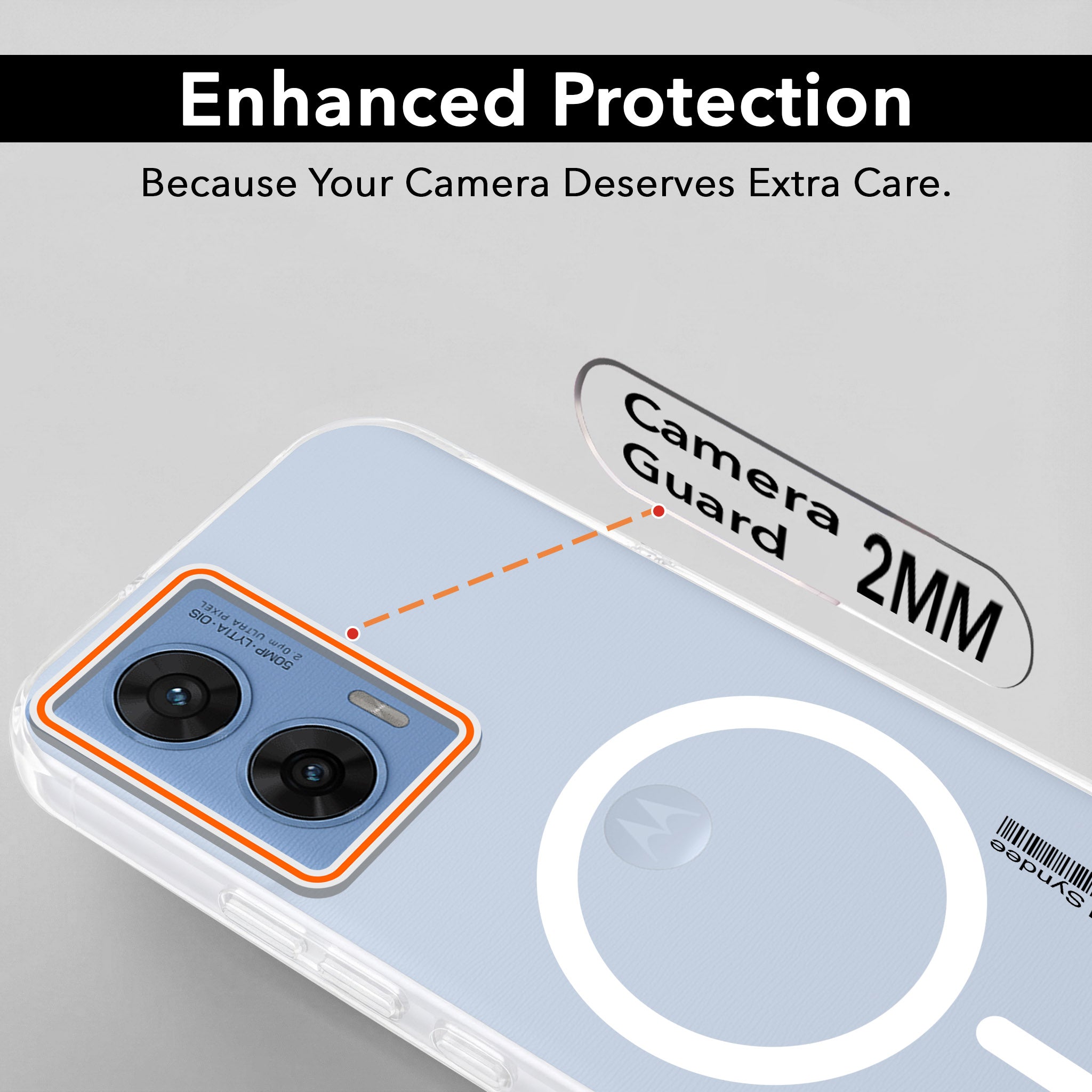 For Motorola Moto G96 Back Cover Case (Soft Touch | Camera Bump Protection | MagSafe Compatible | Matte Finish)