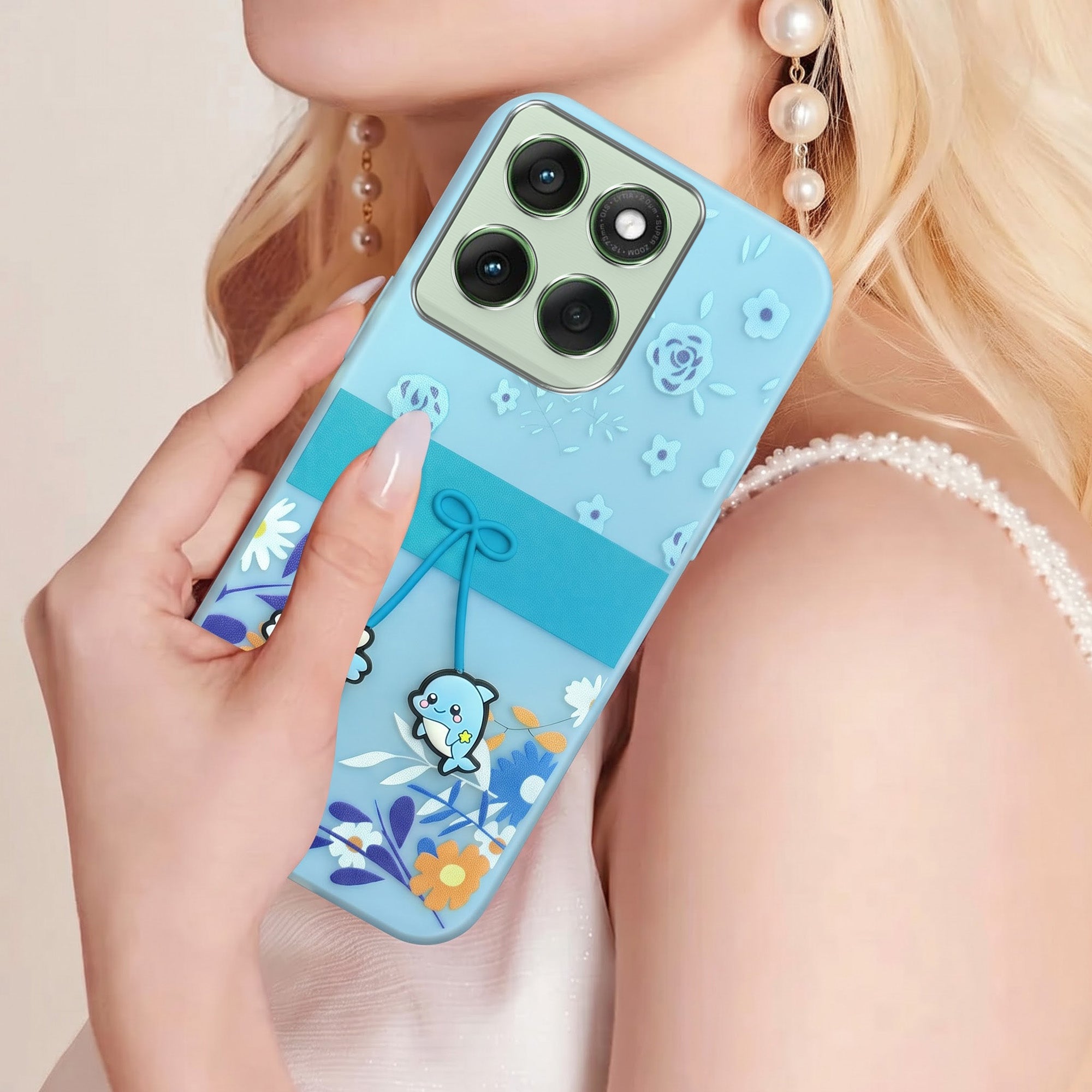 For Motorola Moto Edge 60 Back Cover Case (3D Cute Cartoons | Hard Back Side Soft | Matte Premium Finish | HD Printing)