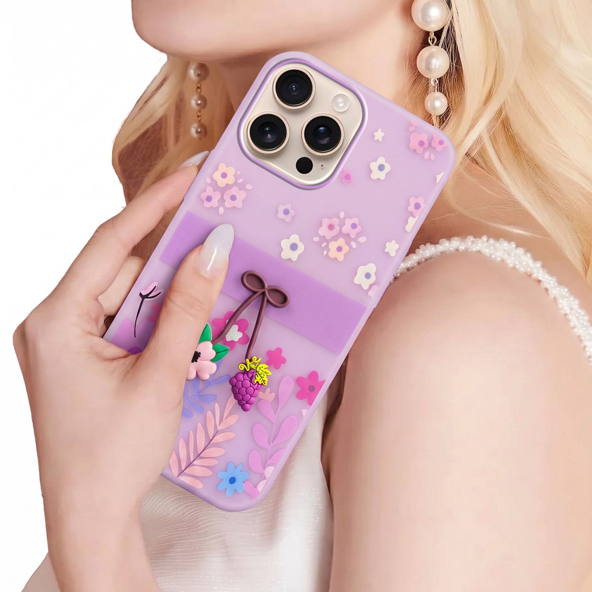 For iPhone 16 Pro Max Back Cover Case (3D Cute Cartoons | Hard Back Side Soft | Matte Premium Finish | HD Printing)