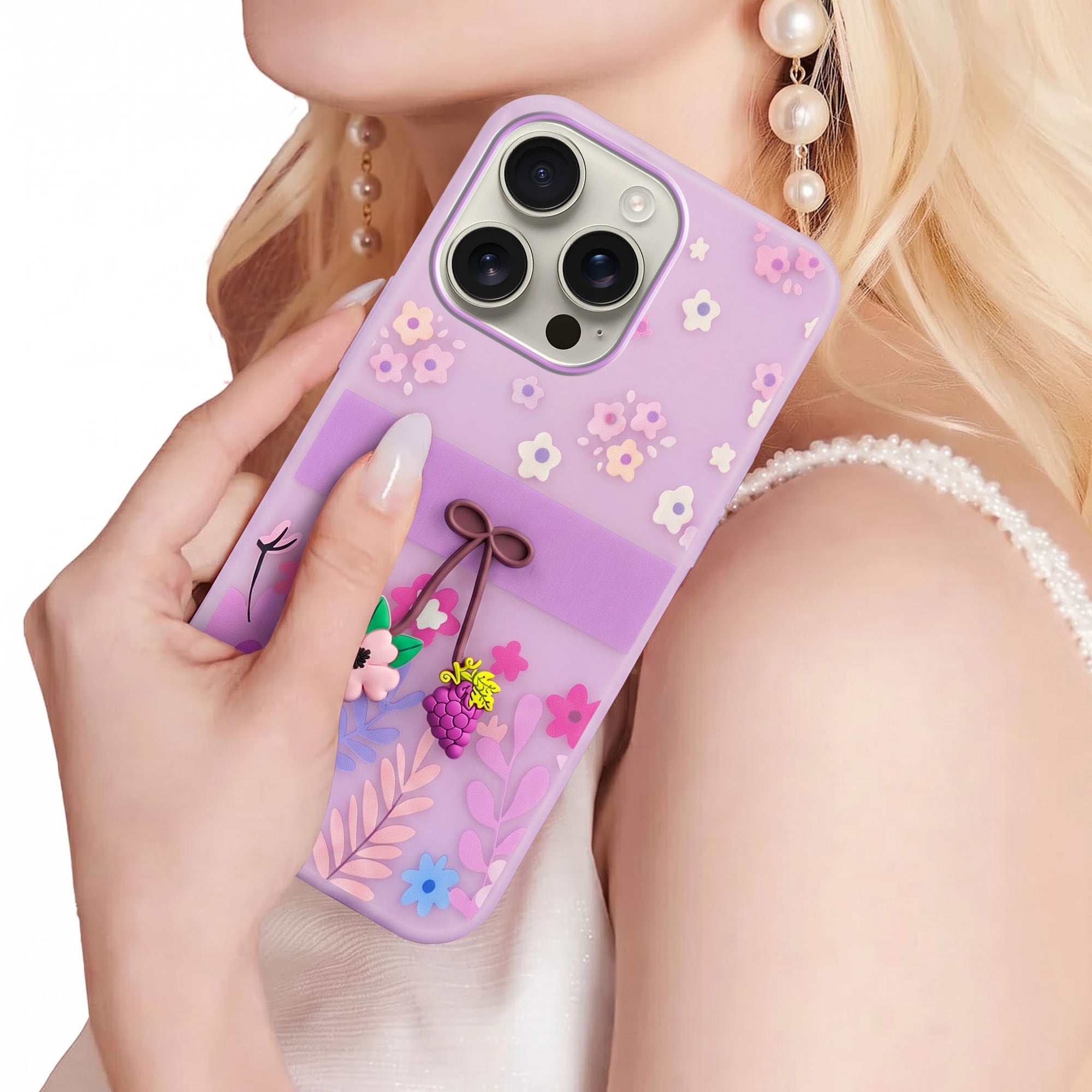 For Apple iPhone 16 Pro Back Cover Case (3D Cute Cartoons | Hard Back Side Soft | Matte Premium Finish | HD Printing)