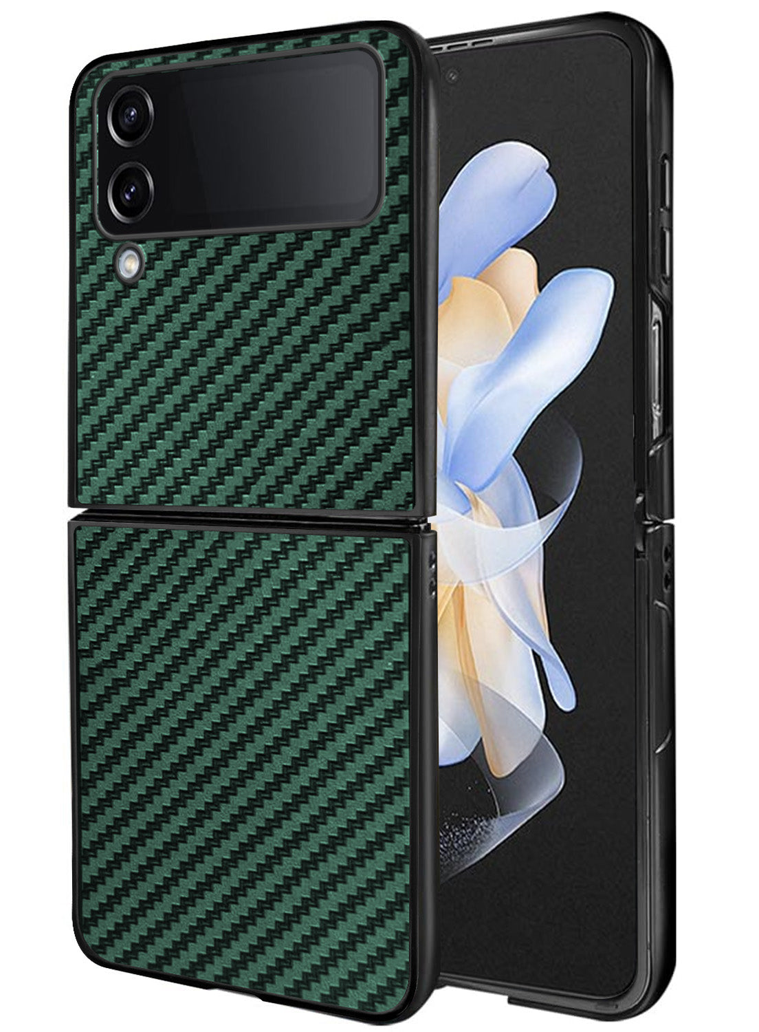 For Samsung Galaxy Z Flip 4 5G Back Flip Case Cover (Craft Printed Design | Hybrid Texture | Inside Microfiber Cloth)