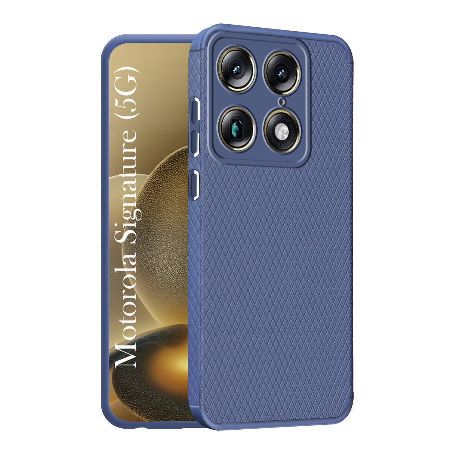 For Motorola Moto Signature 5G Back Cover Case Liquid Silicone (Camera Protection | Side Grip Texture | Soft and Flexible)