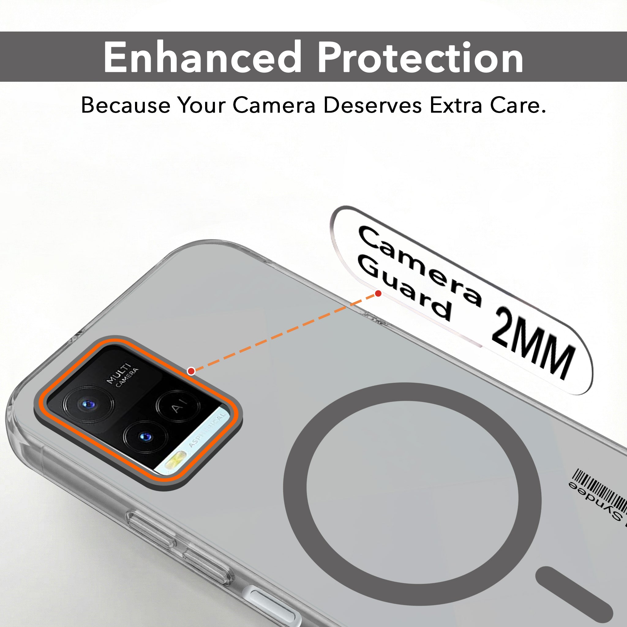 For Vivo Y21e | Vivo Y21A | Vivo Y32 Back Cover Case (Soft Touch | Camera Bump Protection | MagSafe Compatible | Matte Finish)