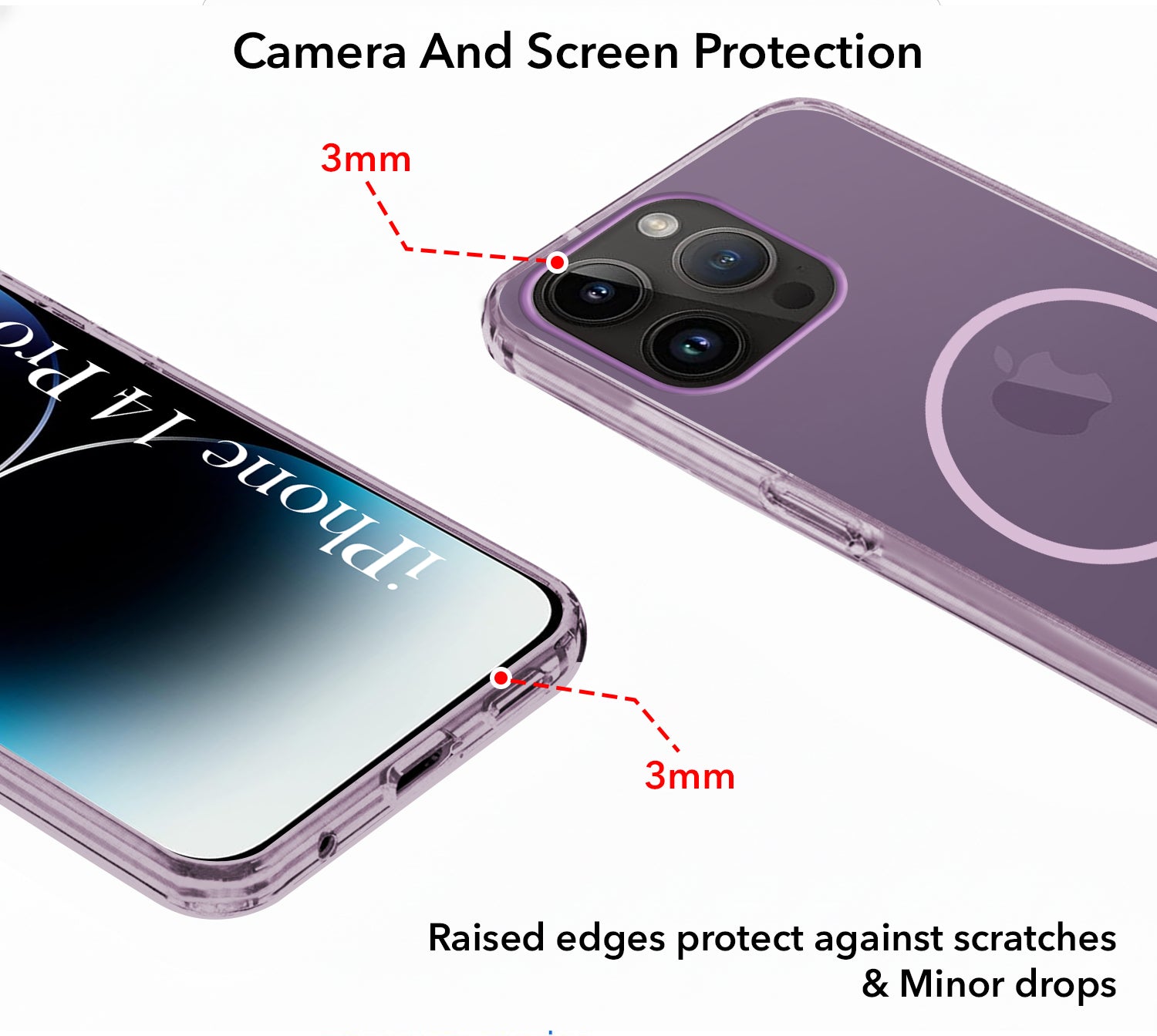 For Apple iPhone 14 Pro Max Back Cover Case Silicone (Slim Paper Thin | Camera Protection Bump | Minimalist Professional | Soft Flexible) "