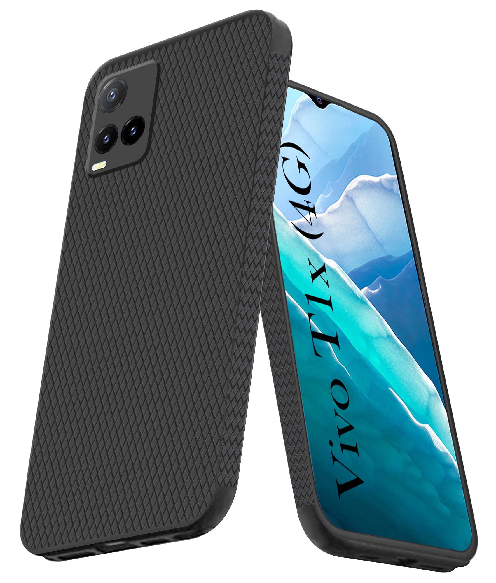 For Vivo T1x 4G  Back Cover Case (Liquid Silicone | Side Grip | Camera Protection)