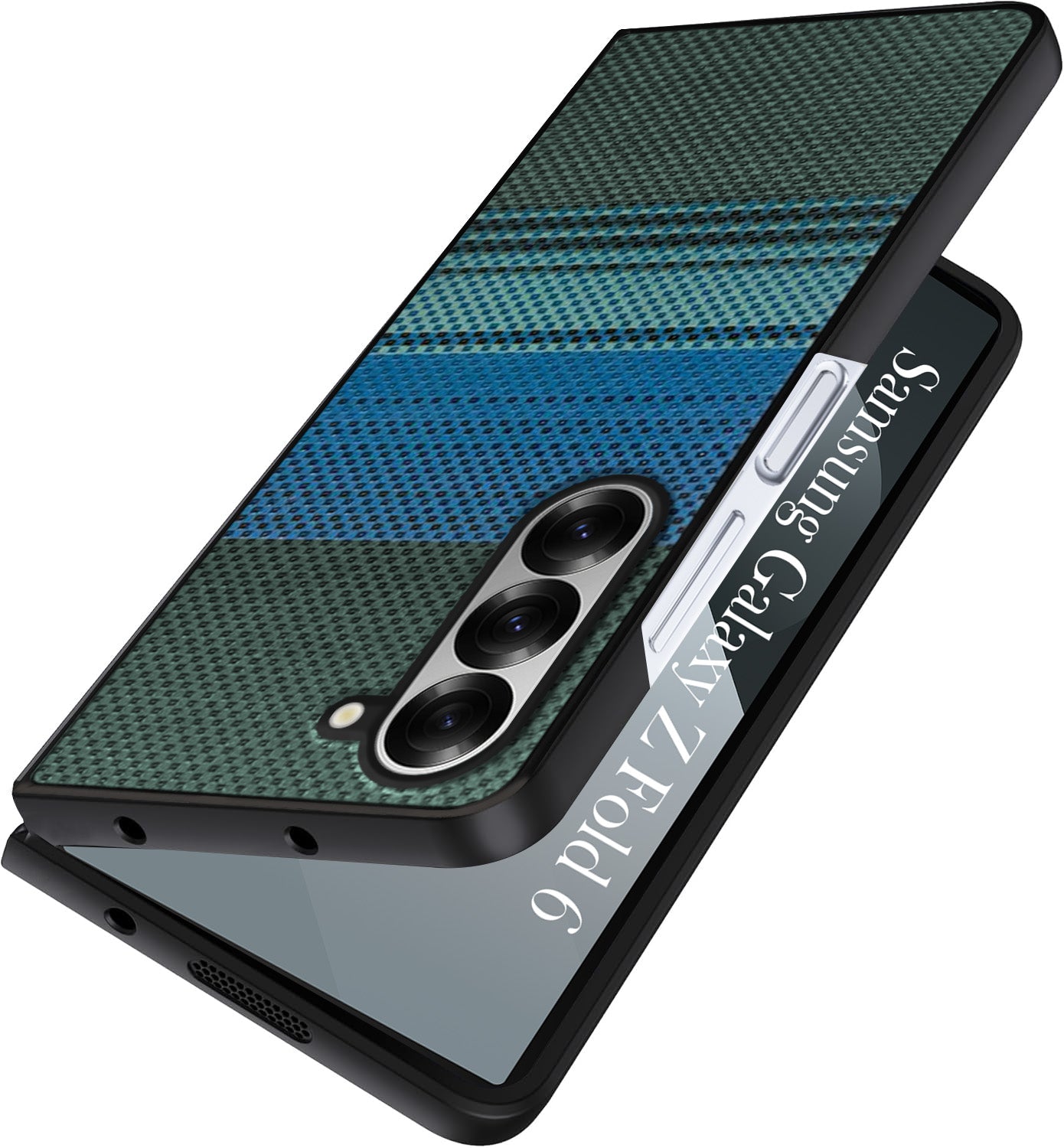 For Samsung Galaxy Z Fold 6 5G Back Flip Case Cover (Craft Printed Design | Hybrid Texture | Inside Microfiber Cloth)