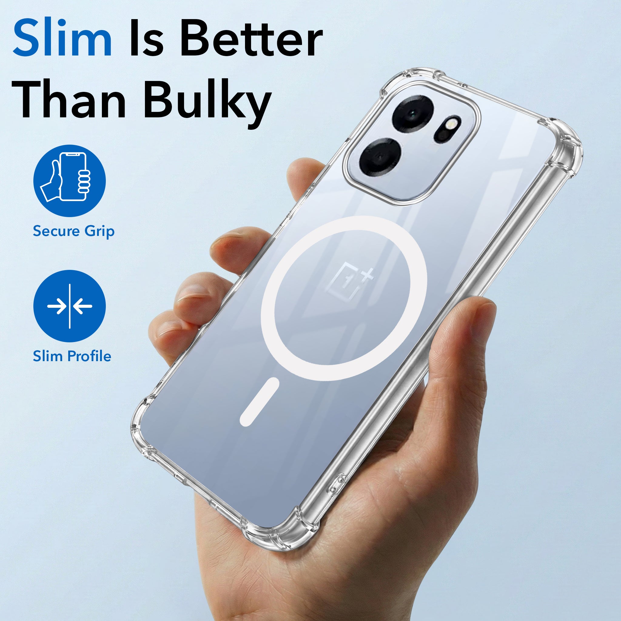 For Oneplus Nord CE 6 Back Cover Shockproof Crystal-Clear (Magsafe Wireless Support | Drop & Camera Protection | Hard Polycarbonate)